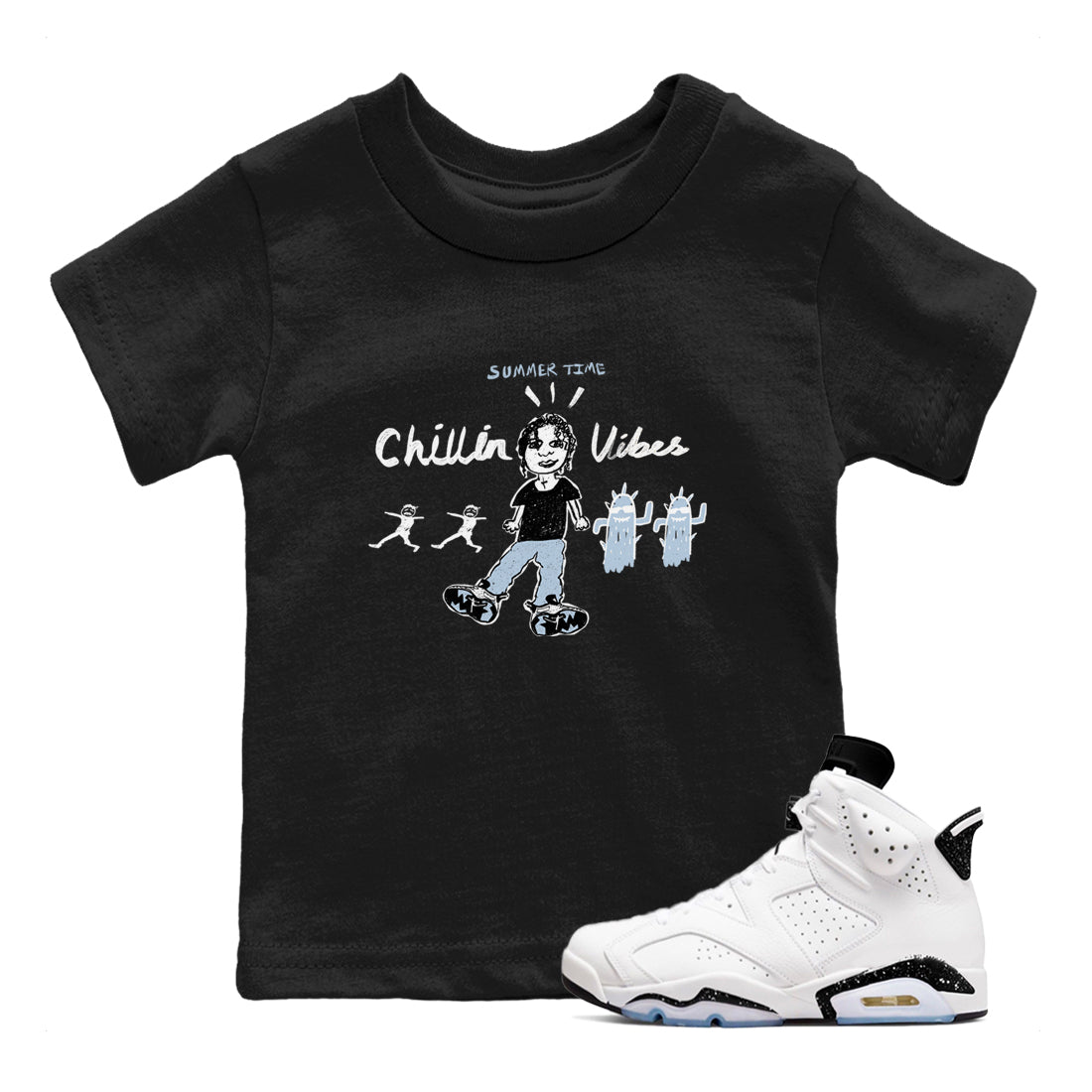 6s Reverse Cookies shirt to match jordans Chillin Vibes sneaker tees Air Jordan 6 Reverse Cookies SNRT sneaker release tees baby toddler Black 1 cotton Shirt