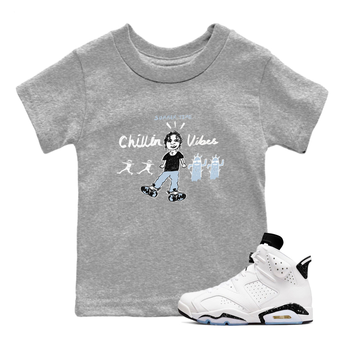 6s Reverse Cookies shirt to match jordans Chillin Vibes sneaker tees Air Jordan 6 Reverse Cookies SNRT sneaker release tees baby toddler Heather Grey 1 cotton Shirt
