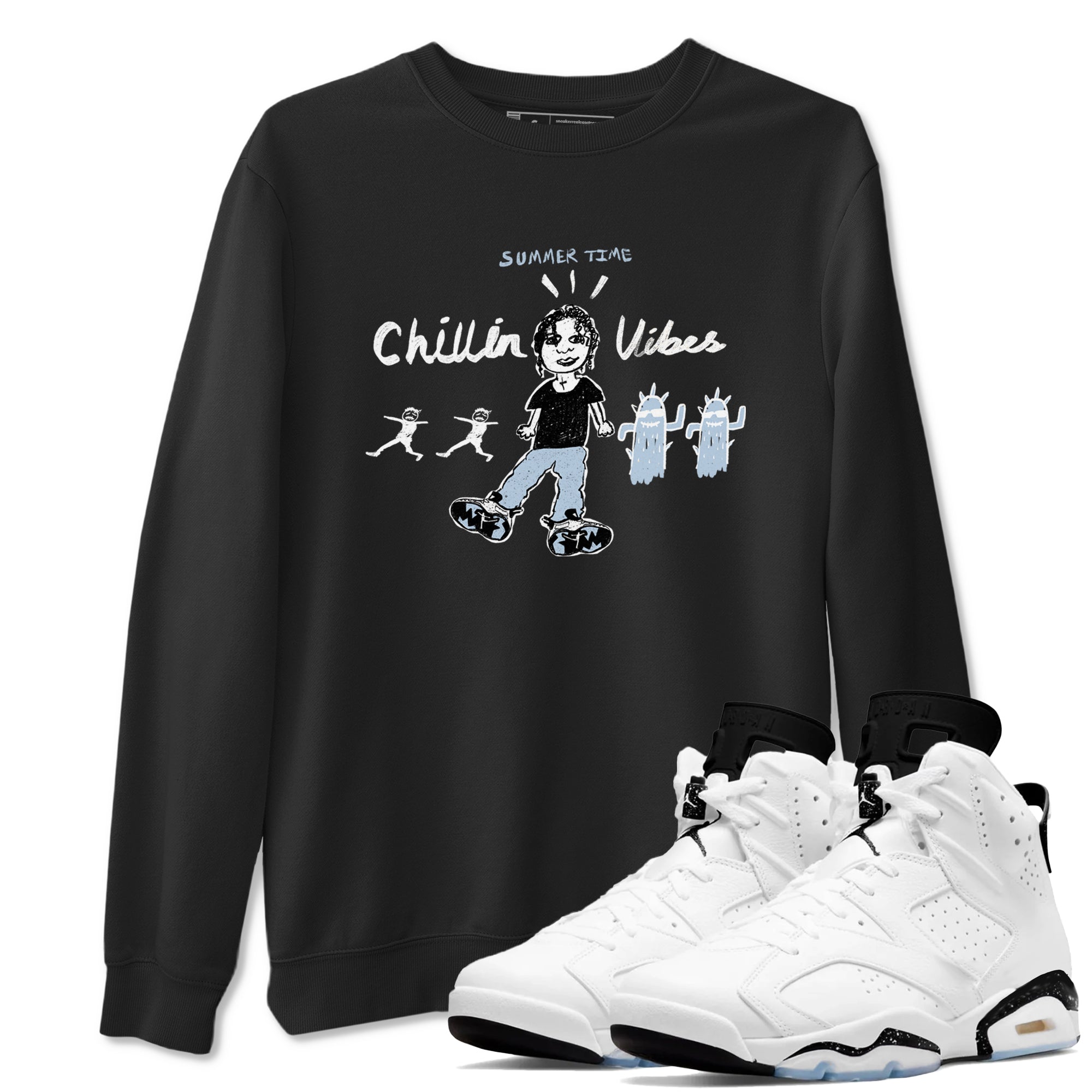 6s Reverse Cookies shirt to match jordans Chillin Vibes sneaker tees Air Jordan 6 Reverse Cookies SNRT Sneaker Release Tees unisex cotton Black 1 crew neck shirt