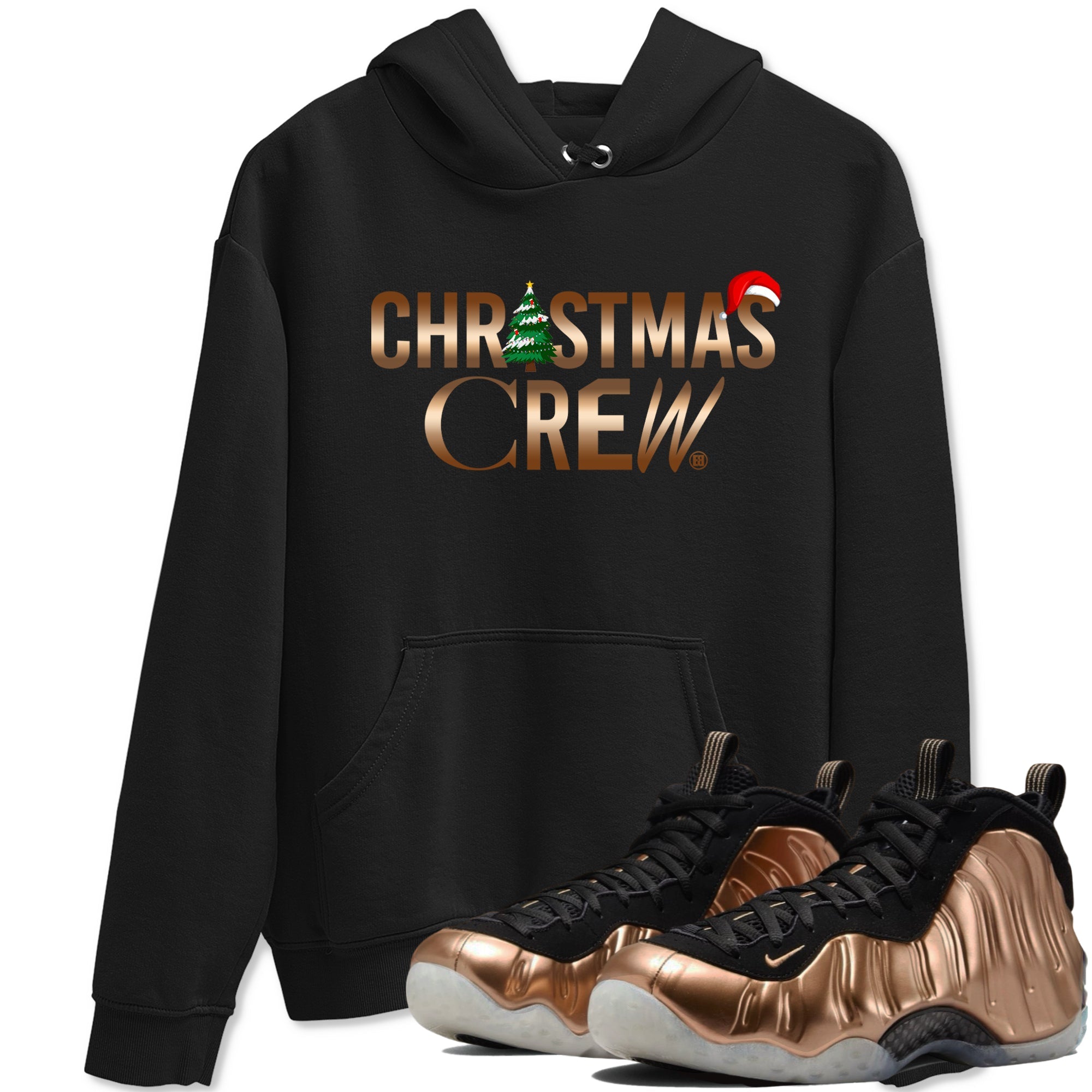Foams One Metallic Copper shirts to match jordans Christmas Crew Christmas Holiday sneaker match tees Air Foamposite One Metallic Copper match shoes to clothes Drip Gear Zone unisex cotton Black 1 shirts