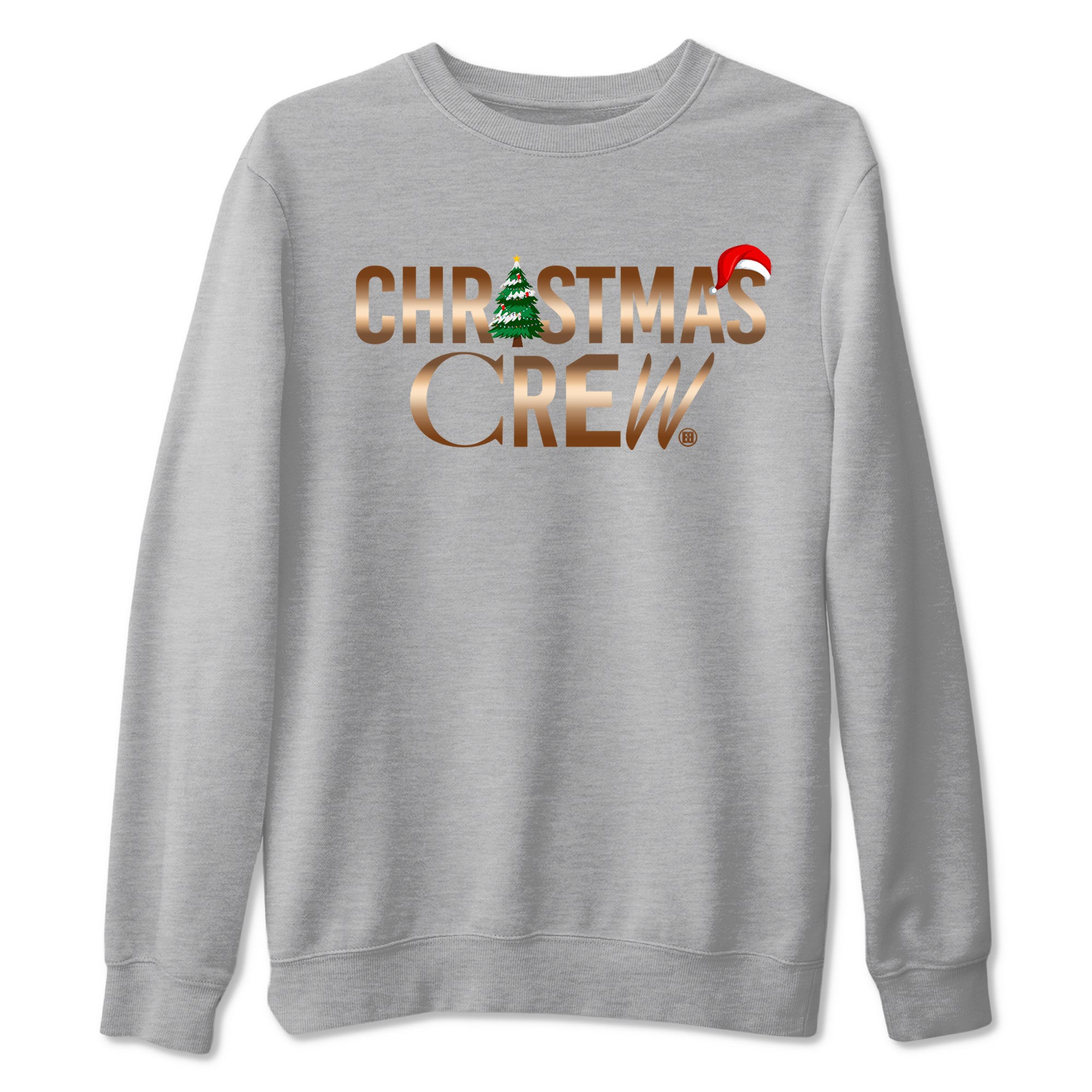 Foams One Metallic Copper shirts to match jordans Christmas Crew Christmas Holiday sneaker match tees Air Foamposite One Metallic Copper match shoes to clothes Drip Gear Zone unisex cotton Heather Grey 2 shirts