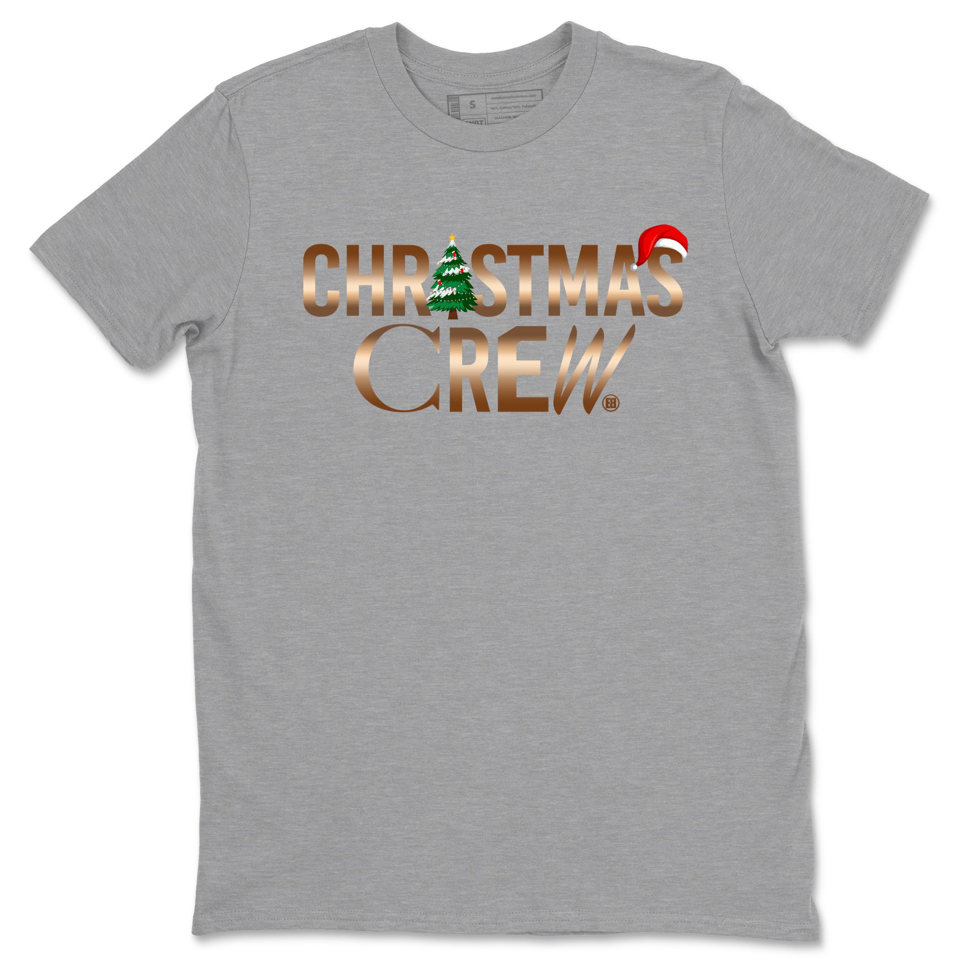 Foams One Metallic Copper shirts to match jordans Christmas Crew Christmas Holiday sneaker match tees Air Foamposite One Metallic Copper match shoes to clothes Drip Gear Zone unisex cotton Heather Grey 2 shirts