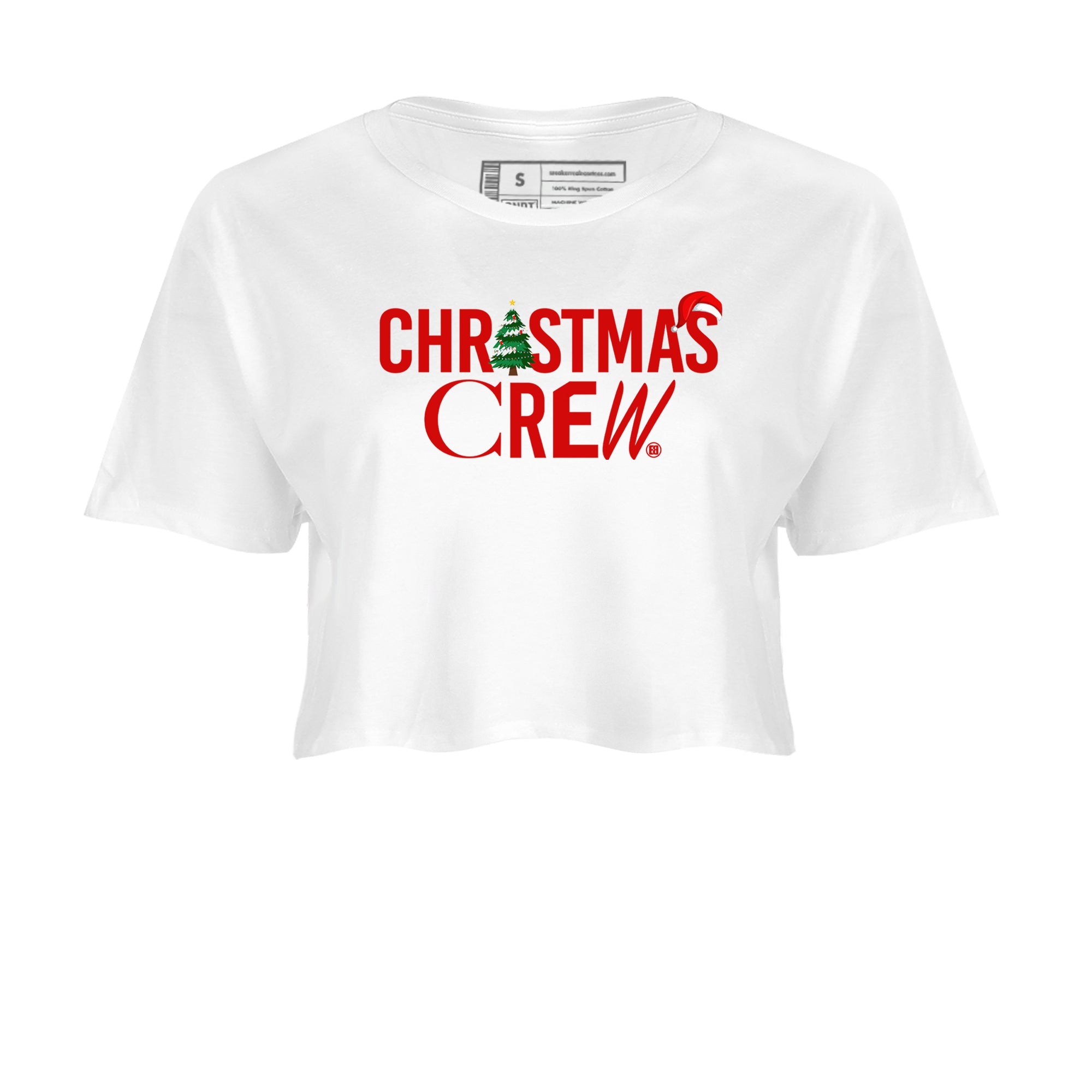 11s WMNS Bred Velvet t-shirts to match sneakers Holiday Christmas Crew sneaker match tees Air Jordan 11 Bred Velvet match shoes to clothes Drip Gear Zone unisex cotton White 2 crop tee