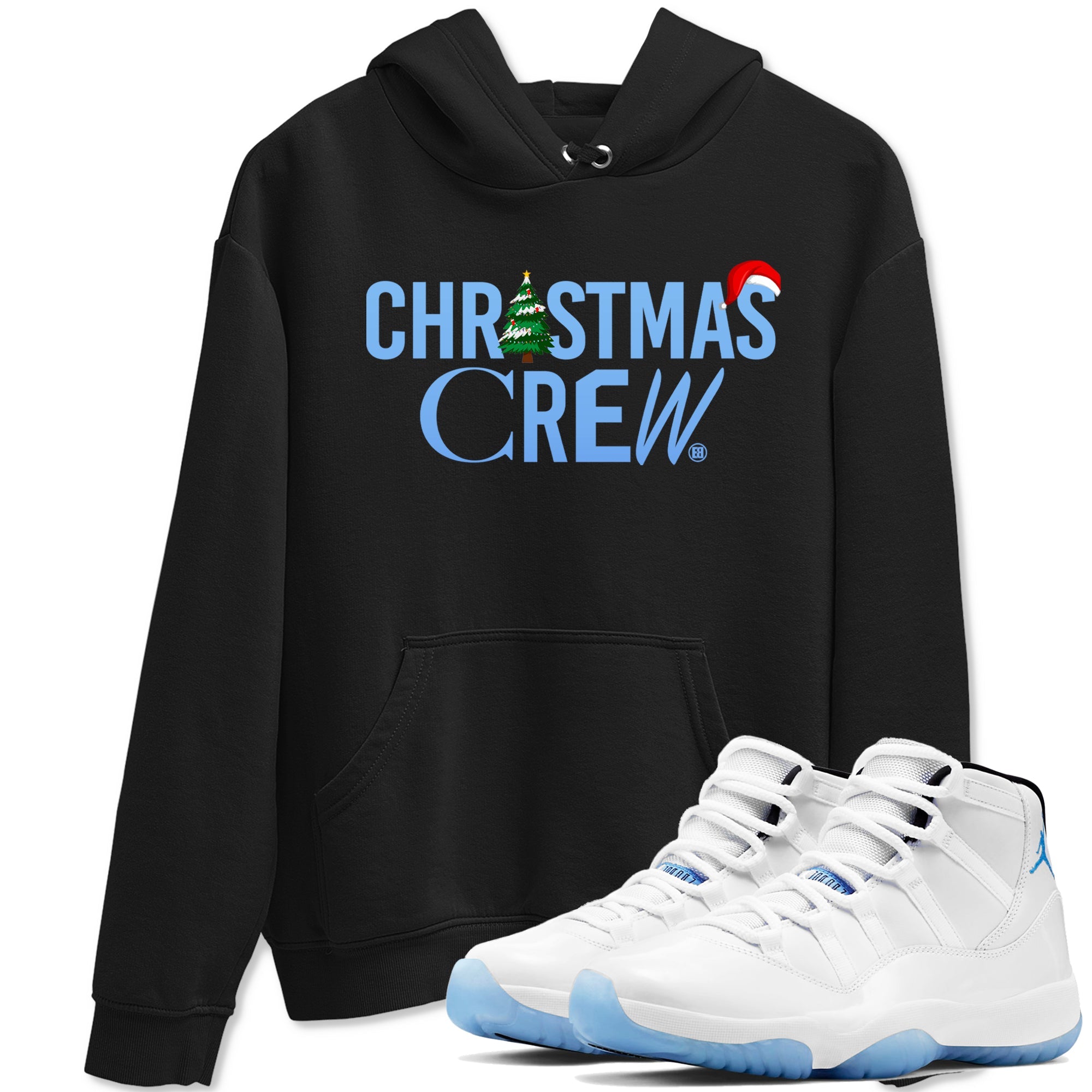 11s Legend Blue t-shirts to match sneakers Holiday Christmas Crew sneaker match tees Air Jordan 11 Retro Legend Blue match shoes to clothes Drip Gear Zone unisex cotton Black 1 shirts
