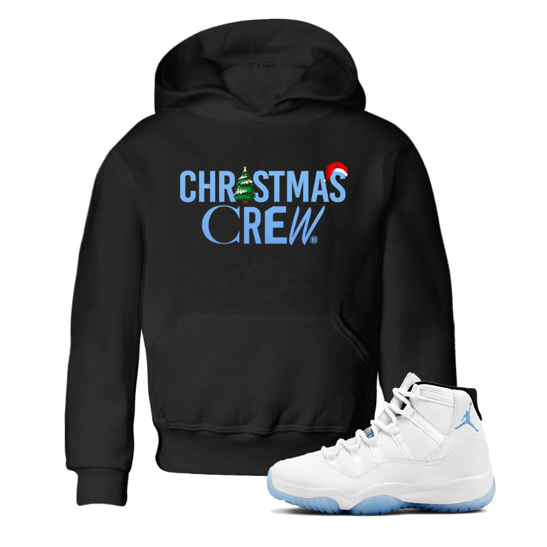 11s Legend Blue t-shirts to match sneakers Holiday Christmas Crew sneaker match tees Air Jordan 11 Retro Legend Blue match shoes to clothes Drip Gear Zone Youth Baby Black 1 tee