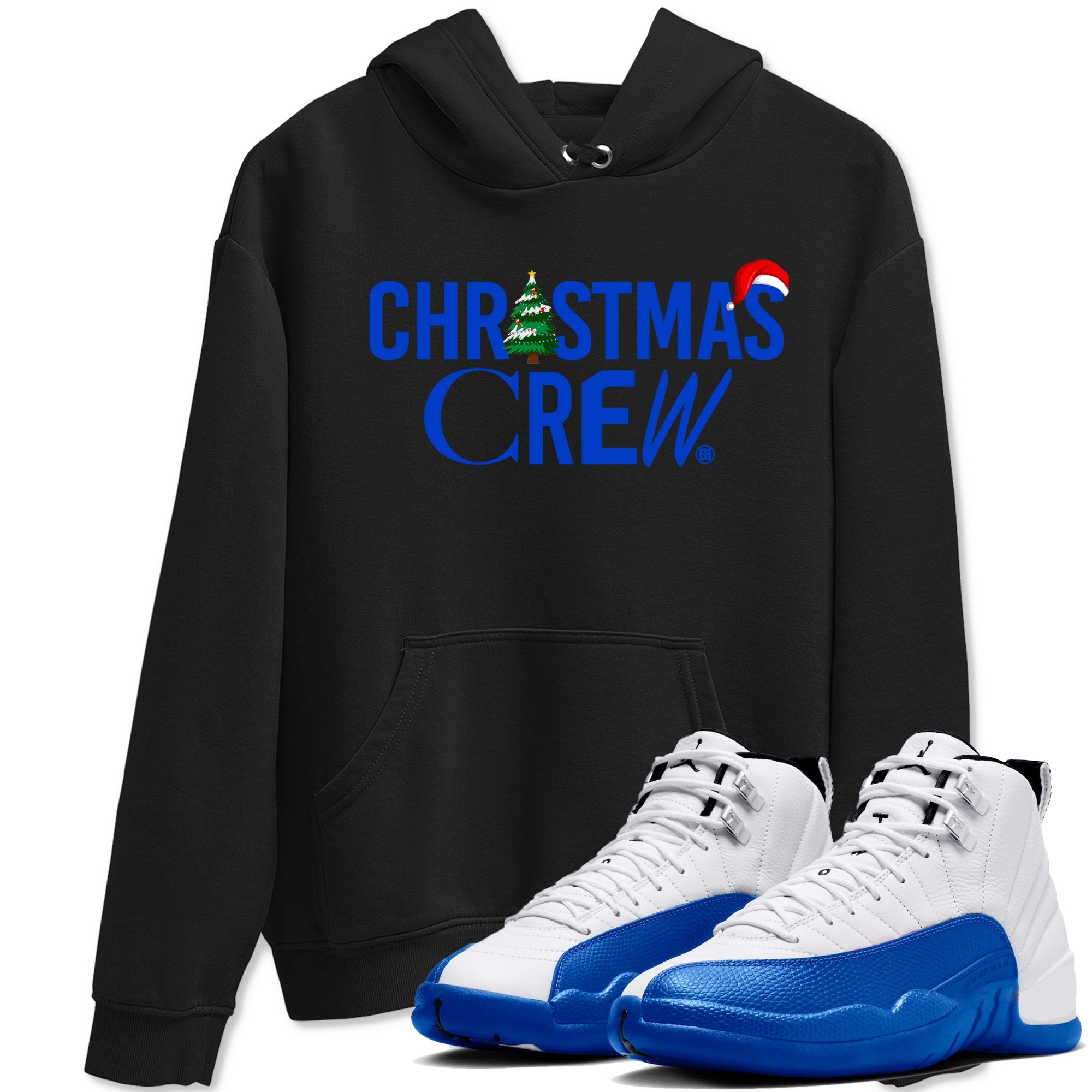 Air Jordan 12 Blueberry t-shirts to match sneakers Holiday Christmas Crew sneaker match tees 12s Blueberry match shoes to clothes Drip Gear Zone unisex cotton Black 1 shirts
