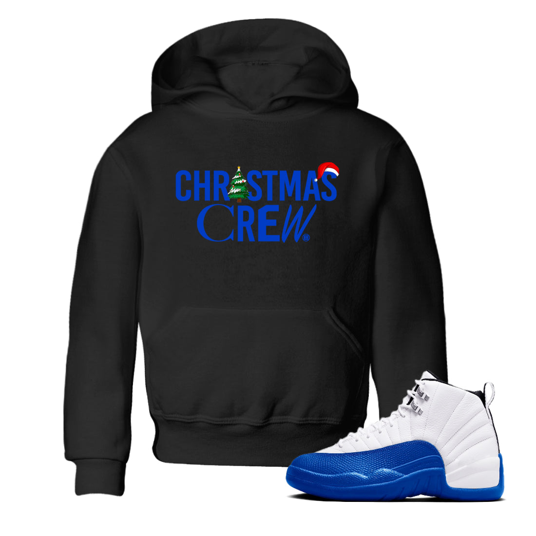 Air Jordan 12 Blueberry t-shirts to match sneakers Holiday Christmas Crew sneaker match tees 12s Blueberry match shoes to clothes Drip Gear Zone Youth Baby Black 1 tee