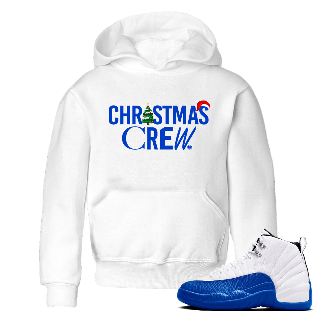 Air Jordan 12 Blueberry t-shirts to match sneakers Holiday Christmas Crew sneaker match tees 12s Blueberry match shoes to clothes Drip Gear Zone Youth Baby White 1 tee