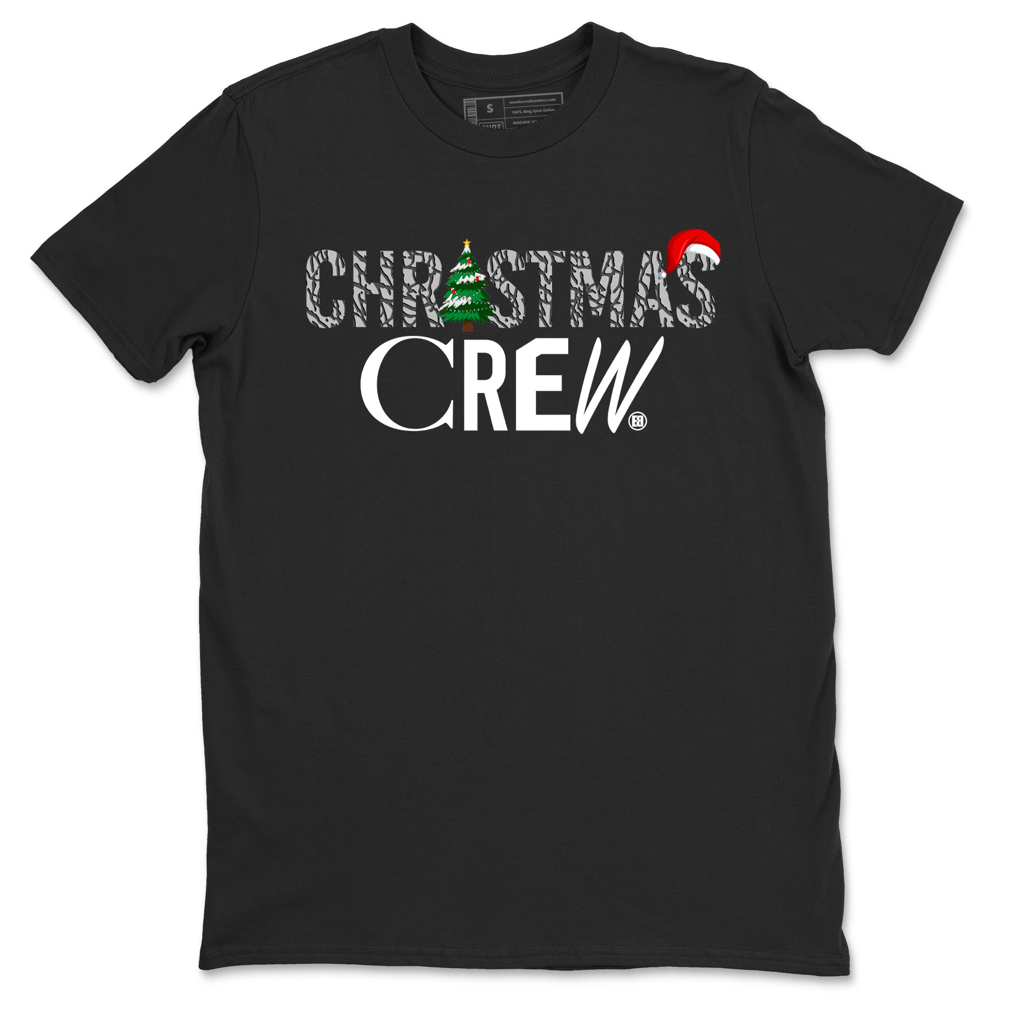 3s Black Cement t-shirts to match sneakers Holiday Christmas Crew sneaker match tees Jordan 3 Retro Black Cement match shoes to clothes Drip Gear Zone unisex cotton Black 2 shirts