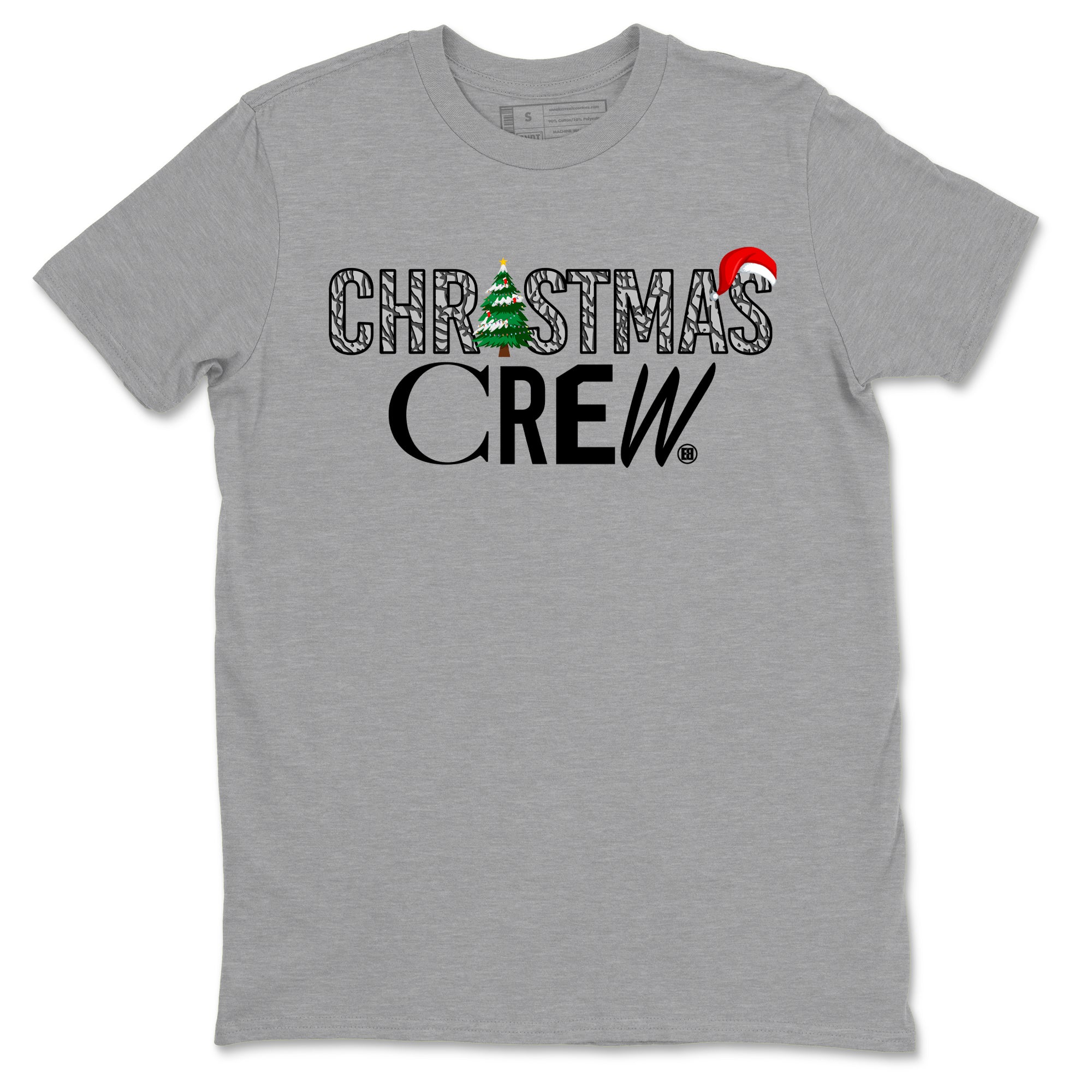 3s Black Cement t-shirts to match sneakers Holiday Christmas Crew sneaker match tees Jordan 3 Retro Black Cement match shoes to clothes Drip Gear Zone unisex cotton Heather Grey 2 shirts