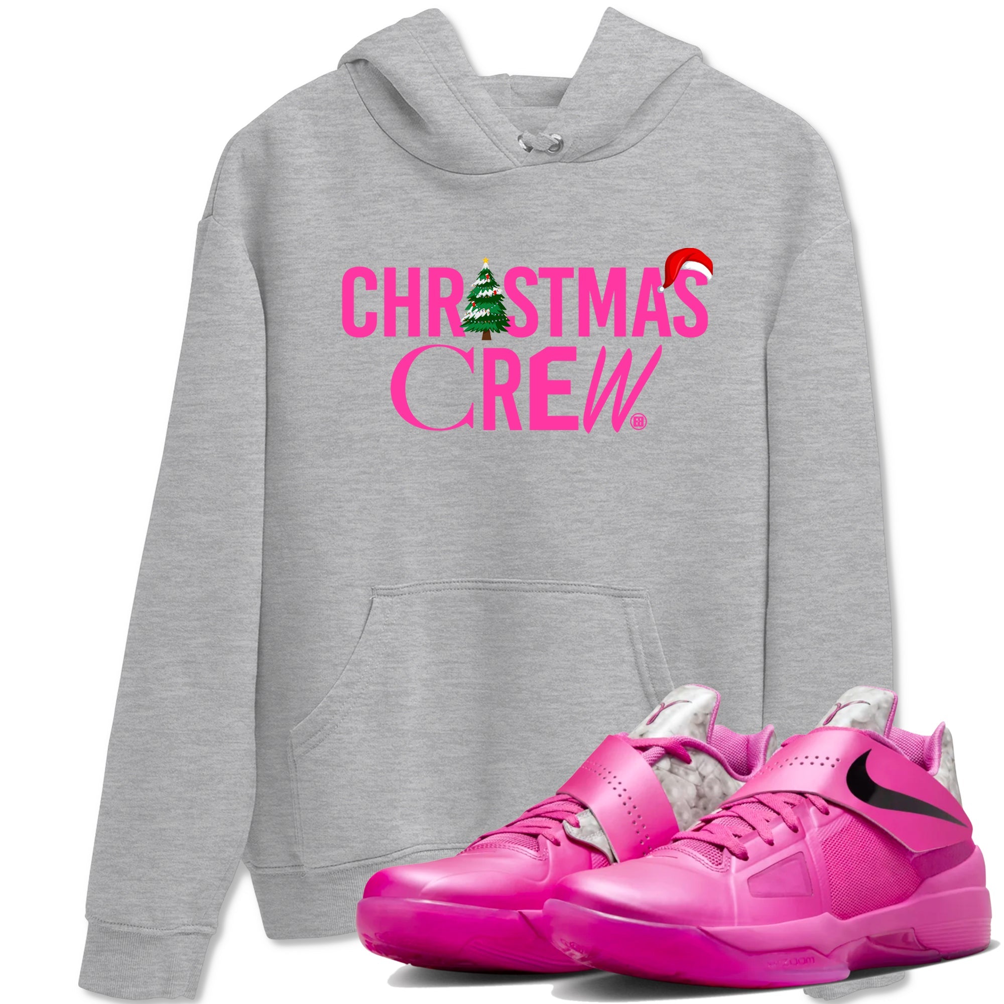 Nike KD 4 Retro Aunt Pearl shirts to match jordans Christmas Crew Holiday Christmas sneaker match tees Nike KD 4 Aunt Pearl match shoes to clothes Drip Gear Zone unisex cotton Heather Grey 1 shirts