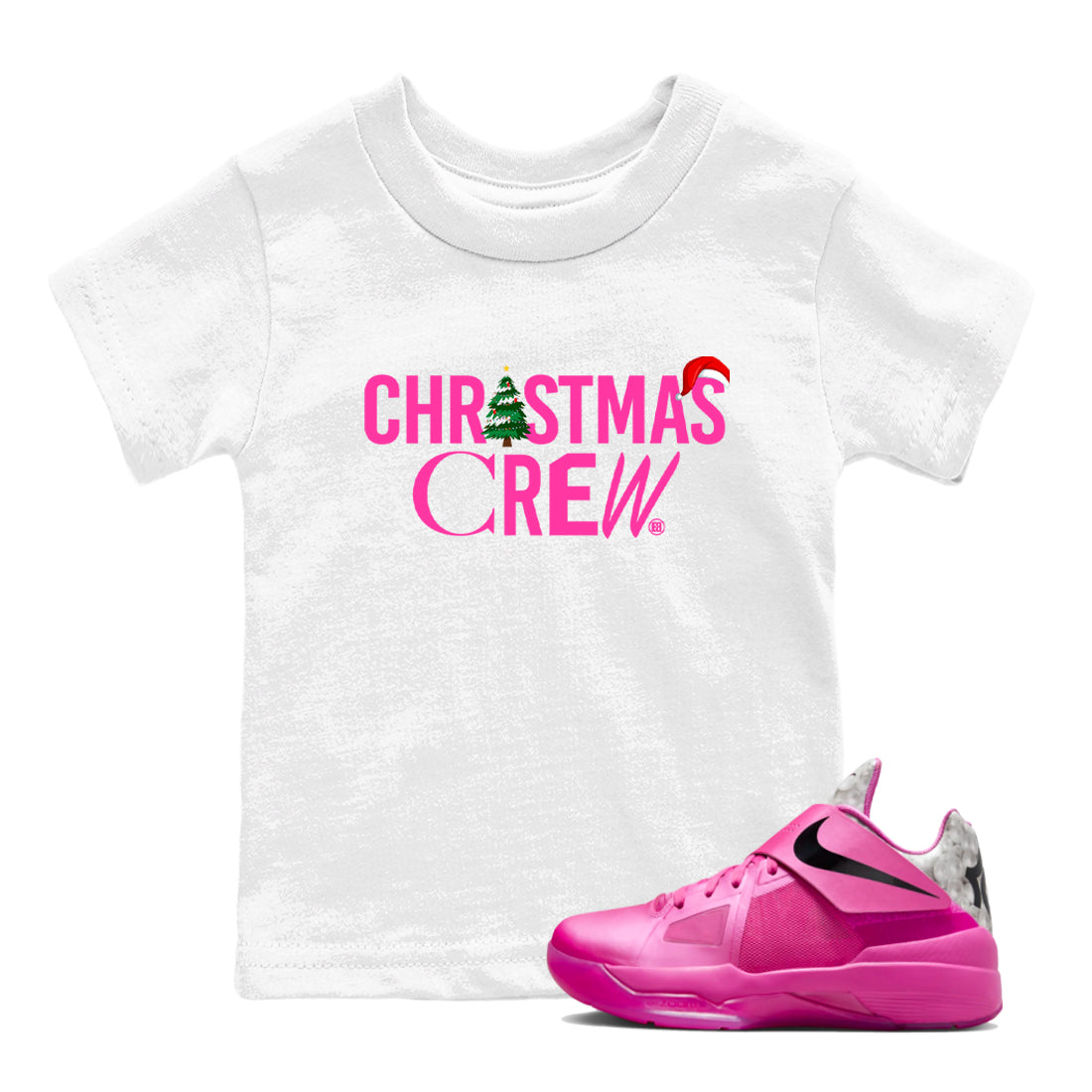 Nike KD 4 Retro Aunt Pearl shirts to match jordans Christmas Crew Holiday Christmas sneaker match tees Nike KD 4 Aunt Pearl match shoes to clothes Drip Gear Zone Youth Baby White 1 tee