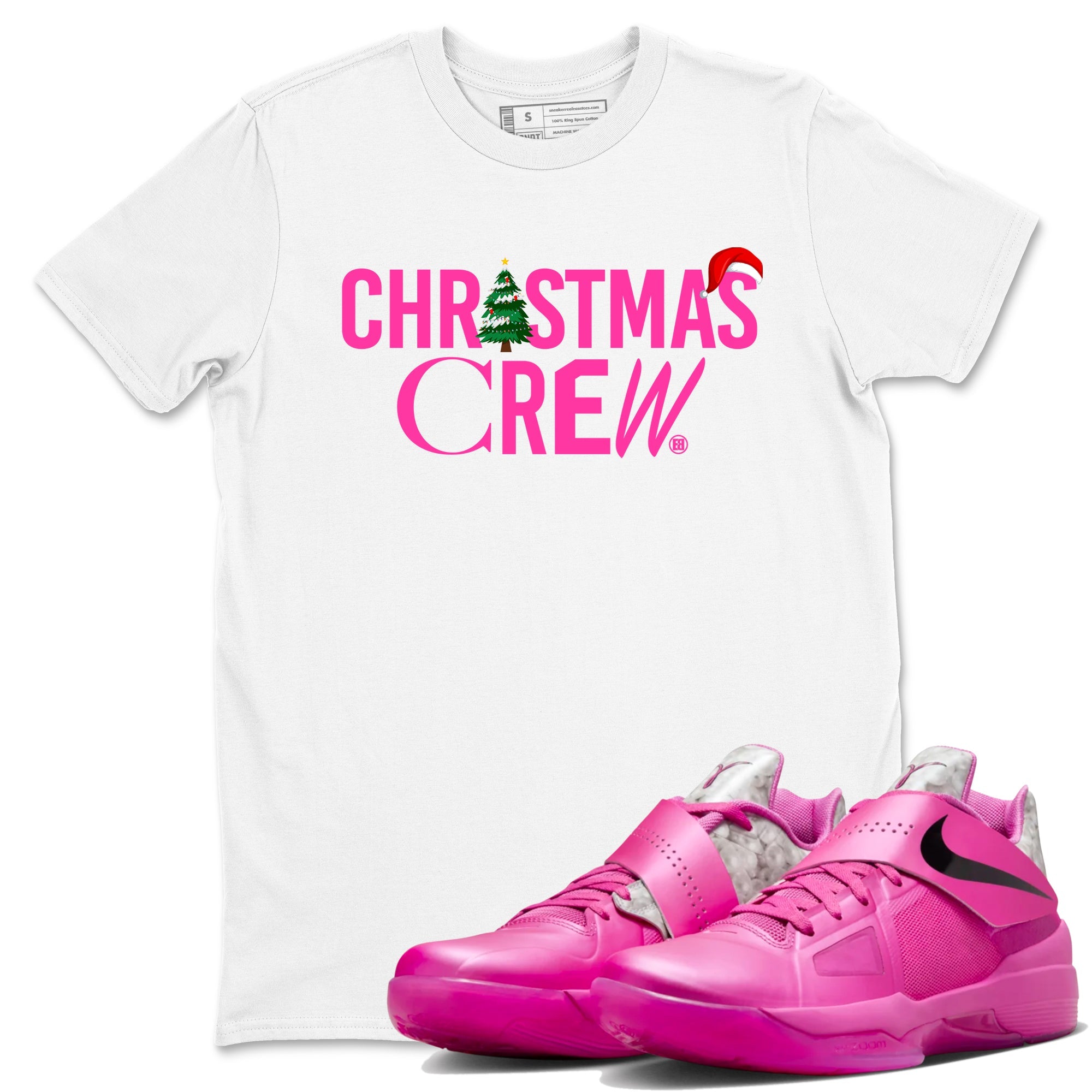 Nike KD 4 Retro Aunt Pearl shirts to match jordans Christmas Crew Holiday Christmas sneaker match tees Nike KD 4 Aunt Pearl match shoes to clothes Drip Gear Zone unisex cotton White 1 shirts