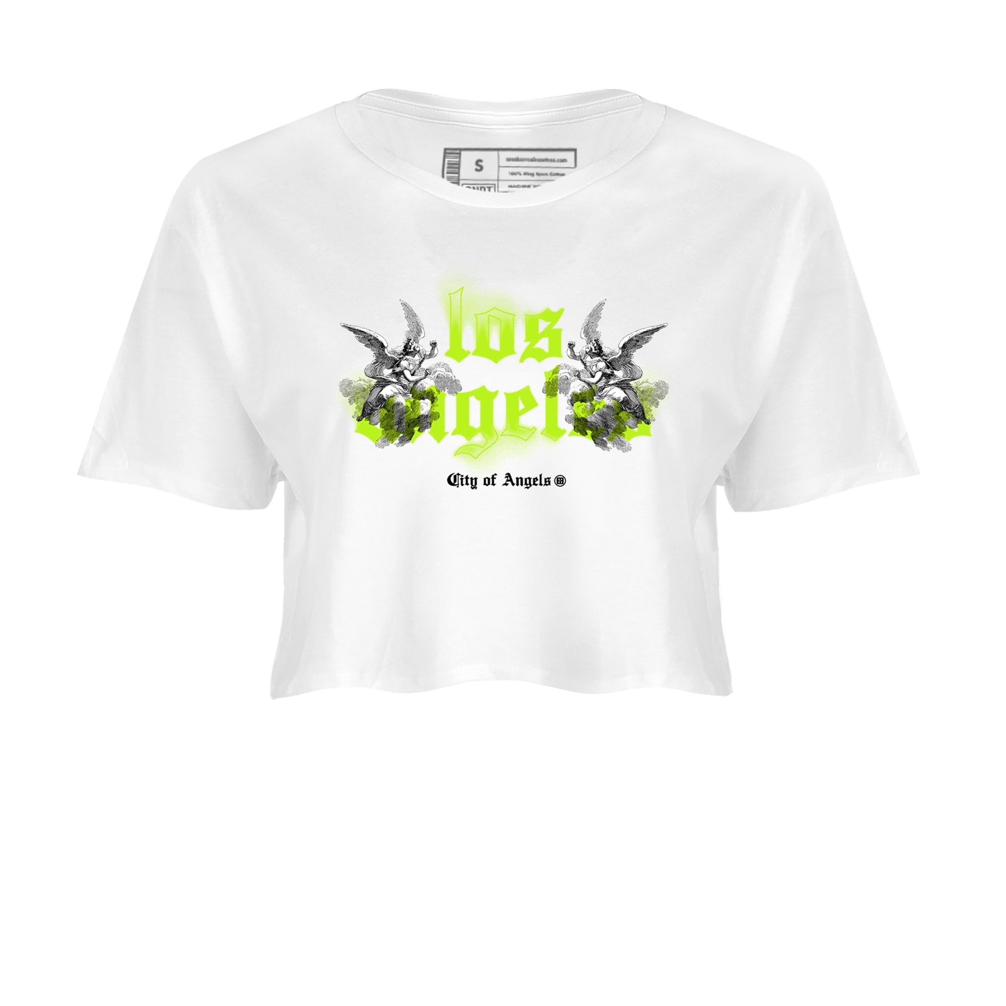 AF 1 Volt shirts to match jordans City Of Angeles sneaker match tees Air Force 1 Low Dance Volt match shoes to clothes Drip Gear Zone unisex cotton White 2 crop tee