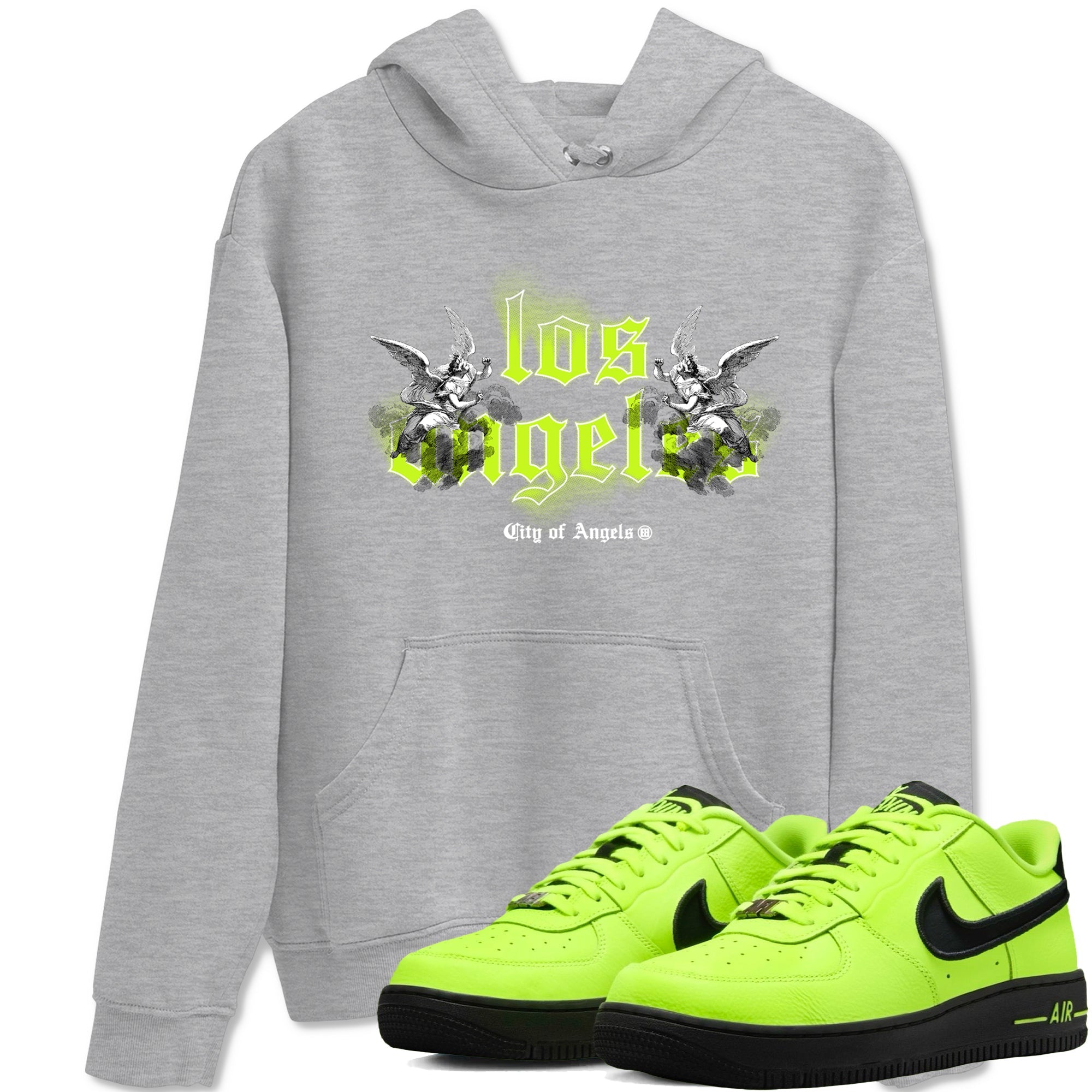 AF 1 Volt shirts to match jordans City Of Angeles sneaker match tees Air Force 1 Low Dance Volt match shoes to clothes Drip Gear Zone unisex cotton Heather Grey 1 shirts