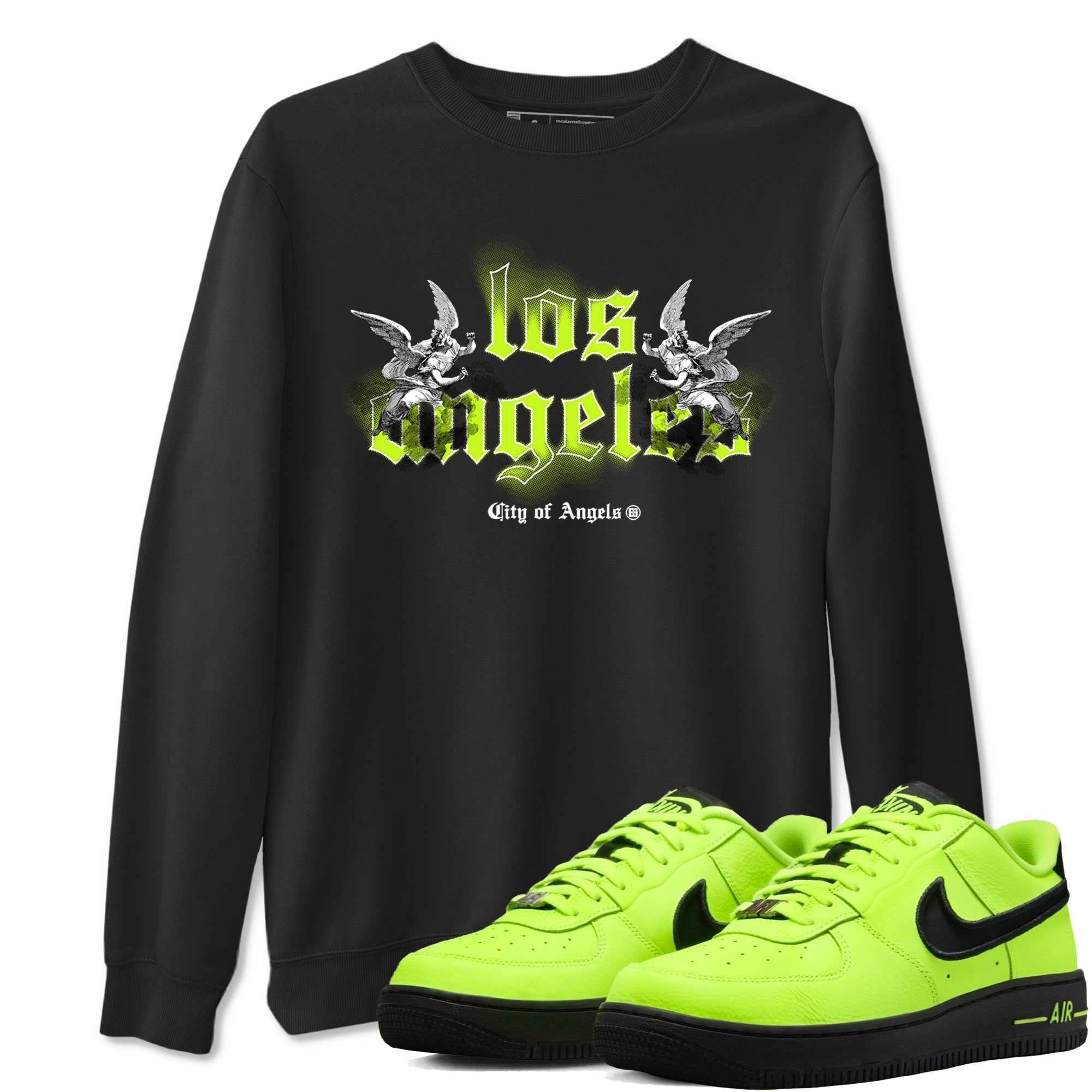 AF 1 Volt shirts to match jordans City Of Angeles sneaker match tees Air Force 1 Low Dance Volt match shoes to clothes Drip Gear Zone unisex cotton Black 1 shirts
