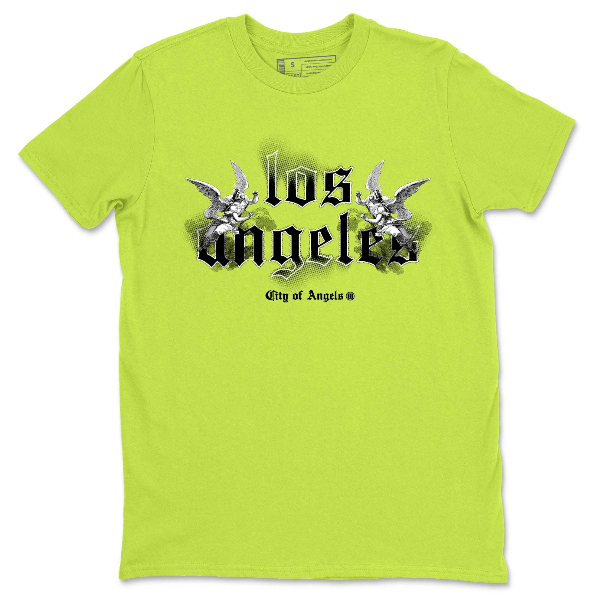 AF 1 Volt shirts to match jordans City Of Angeles sneaker match tees Air Force 1 Low Dance Volt match shoes to clothes Drip Gear Zone unisex cotton Safety Green 2 shirts