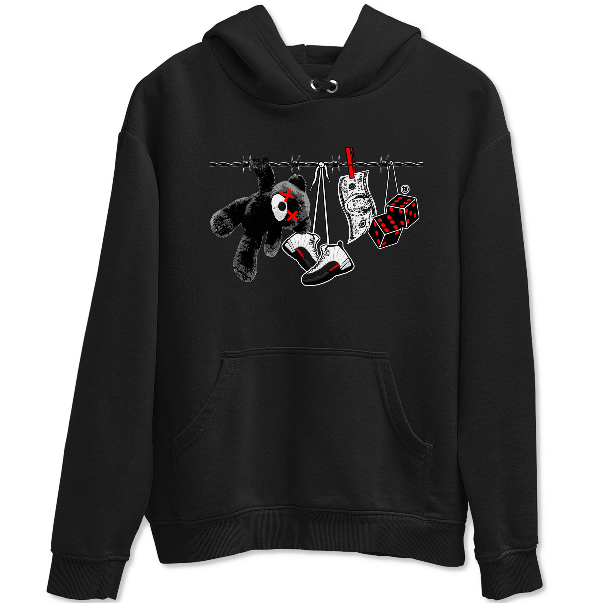12s Taxi Flip shirt to match jordans Clothesline sneaker tees Air Jordan 12 Taxi Flip Drip Gear Zone unisex cotton Black 2 crew neck shirt