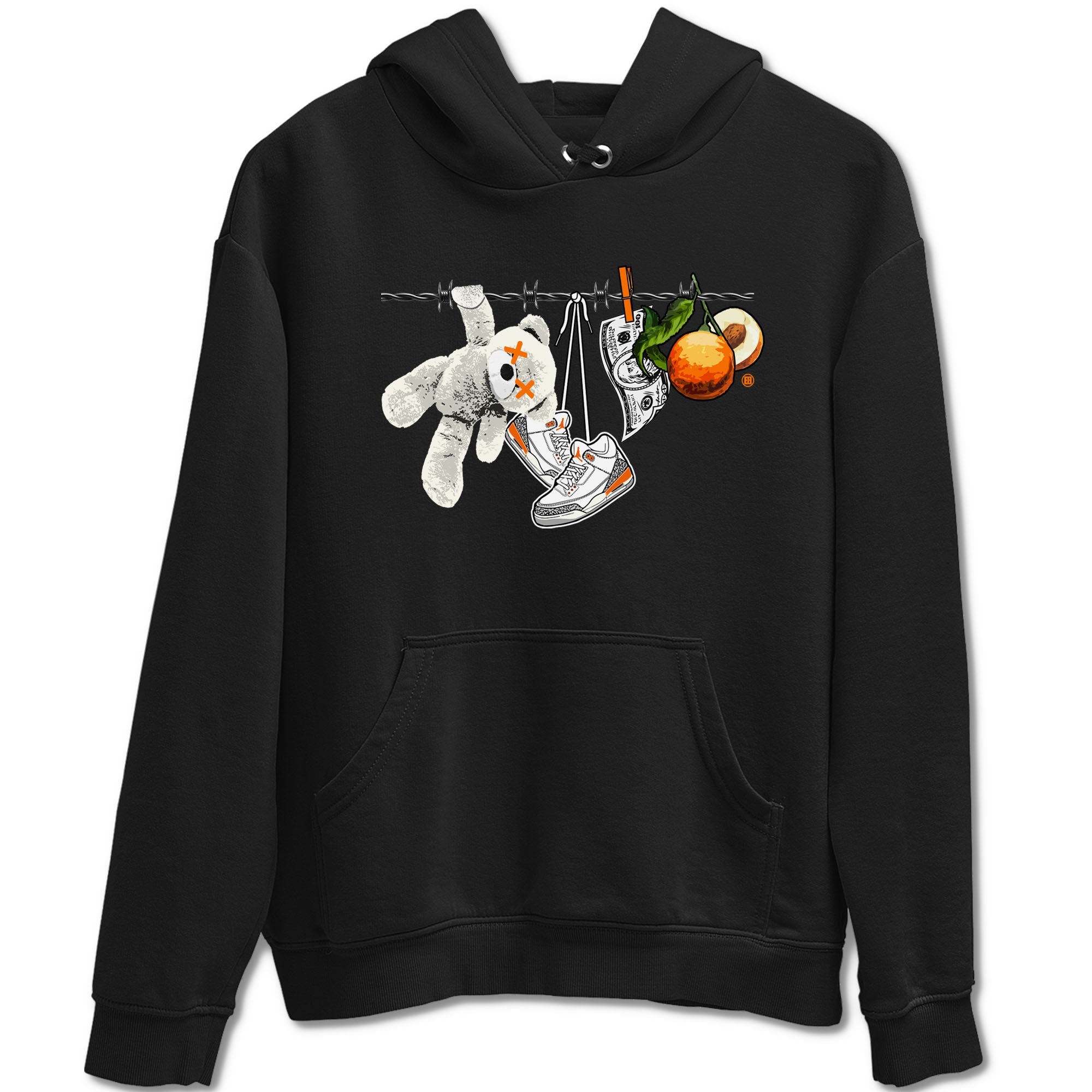 3s Georgia Peach shirt to match jordans Clothesline sneaker tees Air Jordan 3 Retro Georgia Peach Drip Gear Zone unisex cotton Black 2 crew neck shirt