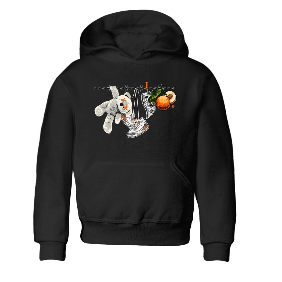 3s Georgia Peach shirt to match jordans Clothesline sneaker tees Air Jordan 3 Retro Georgia Peach Drip Gear Zone baby toddler Black 2 cotton Shirt