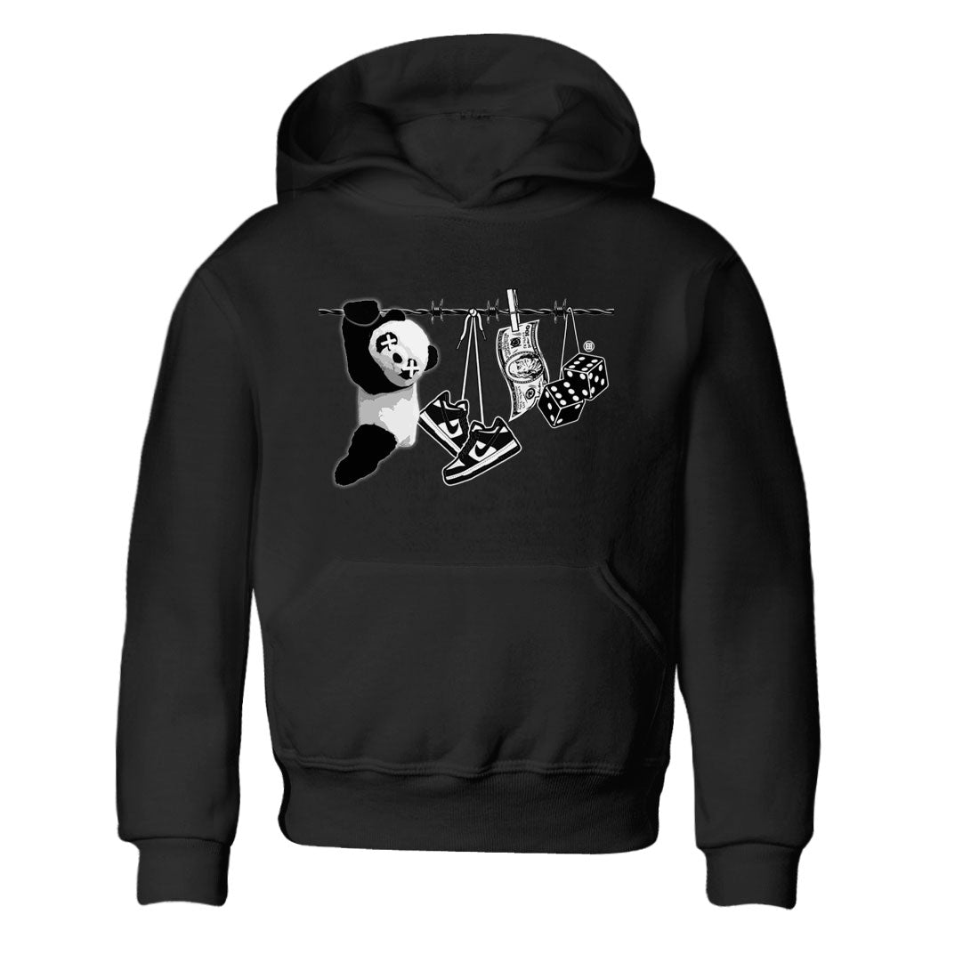 Dunk Panda shirt to match jordans Clothesline sneaker tees Dunk White Black Panda Drip Gear Zone Baby Toddler Black 2 T-Shirt