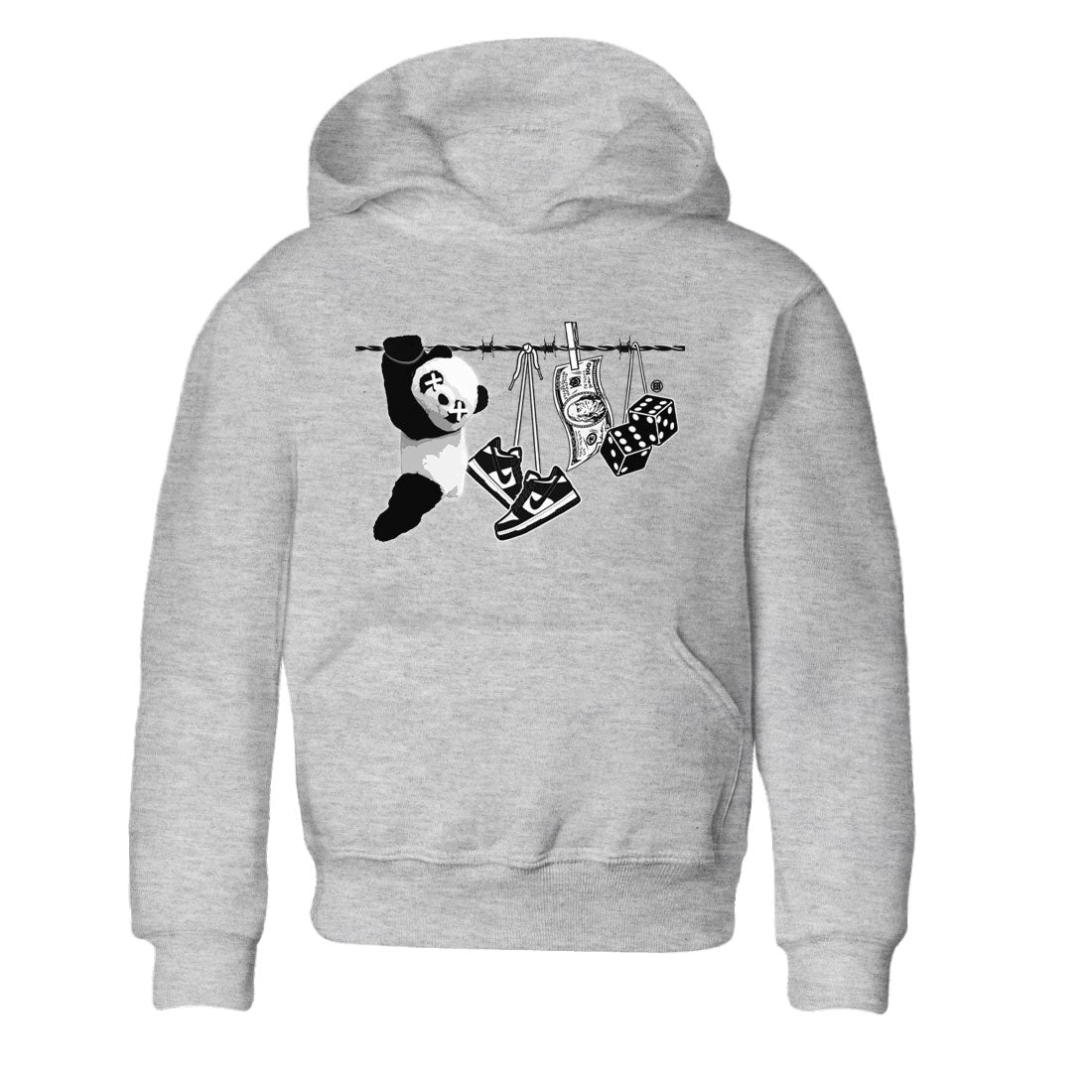 Dunk Panda shirt to match jordans Clothesline sneaker tees Dunk White Black Panda Drip Gear Zone Baby Toddler Heather Grey 2 T-Shirt