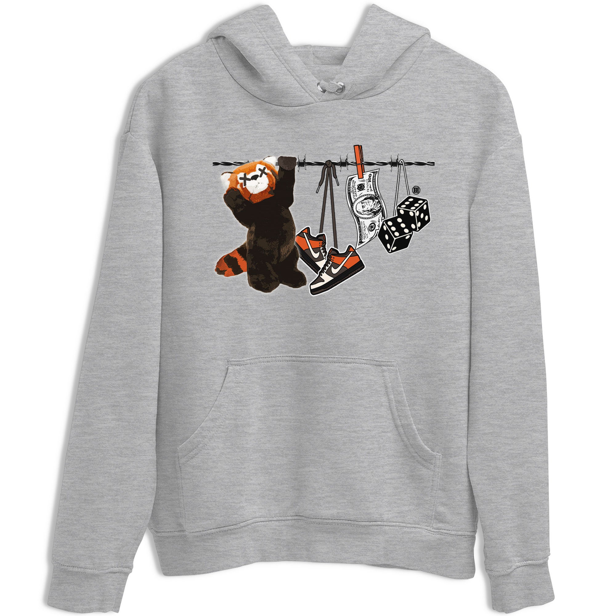 Dunk Red Panda shirt to match jordans Clothesline sneaker tees Dunk Low Red Panda Drip Gear Zone Unisex Heather Grey 2 T-Shirt