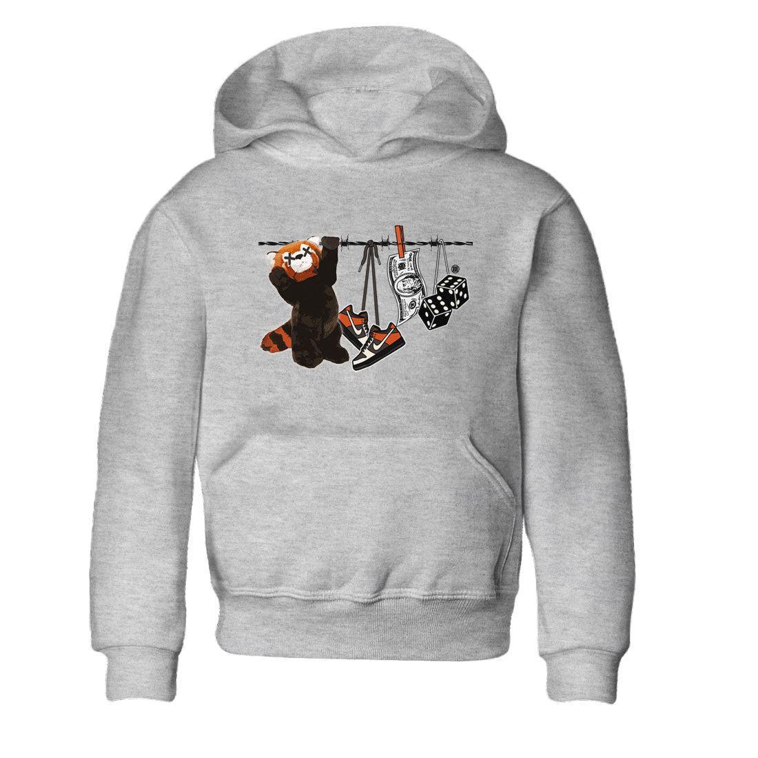 Dunk Red Panda shirt to match jordans Clothesline sneaker tees Dunk Low Red Panda Drip Gear Zone Baby Toddler Heather Grey 2 T-Shirt