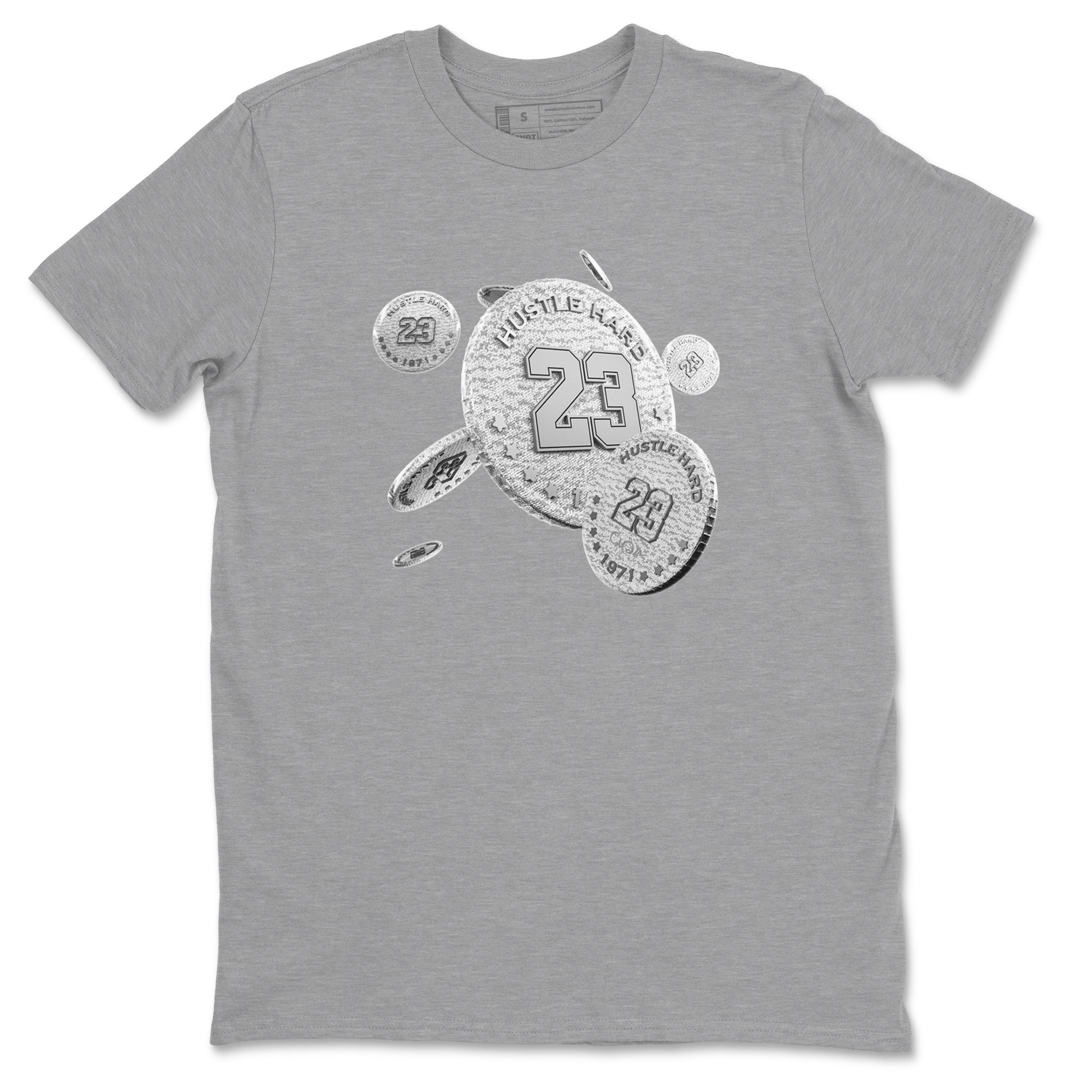 Yeezy 350 Static shirt to match jordans Coin Drop sneaker tees Adidas Yeezy 350 Static Drip Gear Zone Unisex Heather Grey 2 T-Shirt