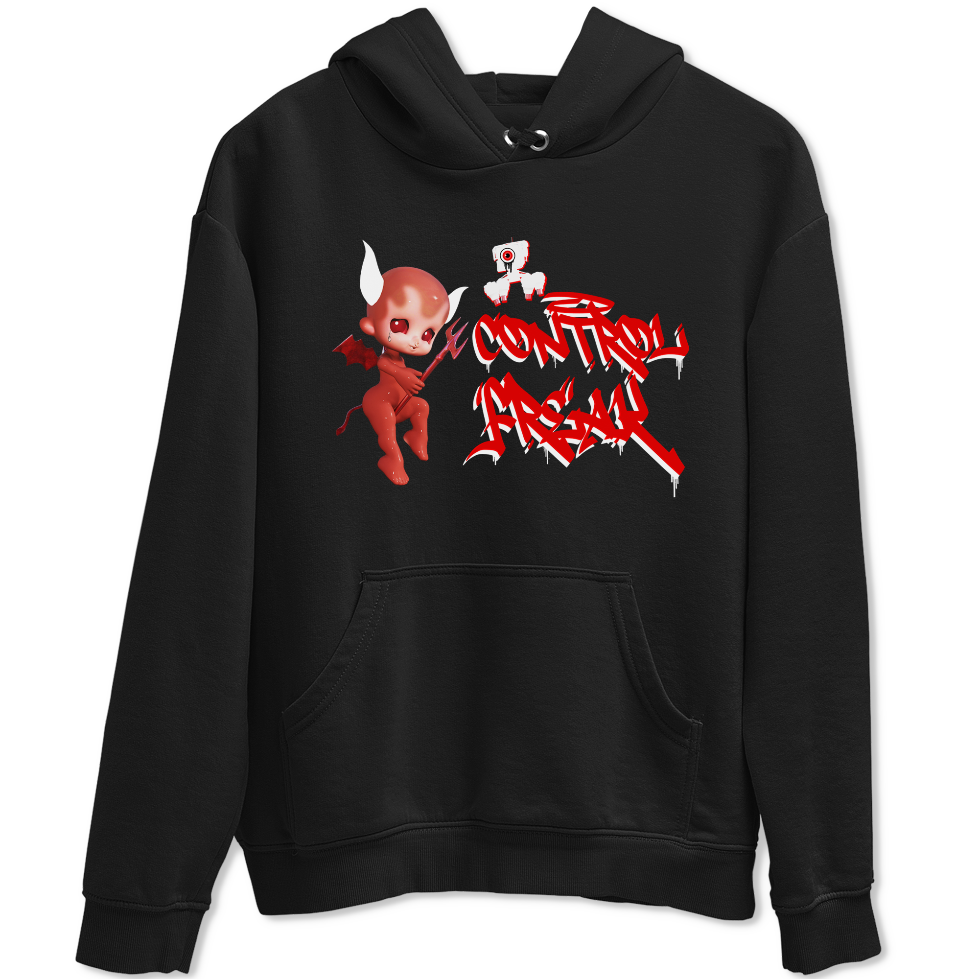 Air Jordan 1 University Red shirt to match jordans Control Freak sneaker tees Air Jordan 1 University Red Drip Gear Zone Casual Crew Neck T-Shirt Unisex Black 2 T-Shirt