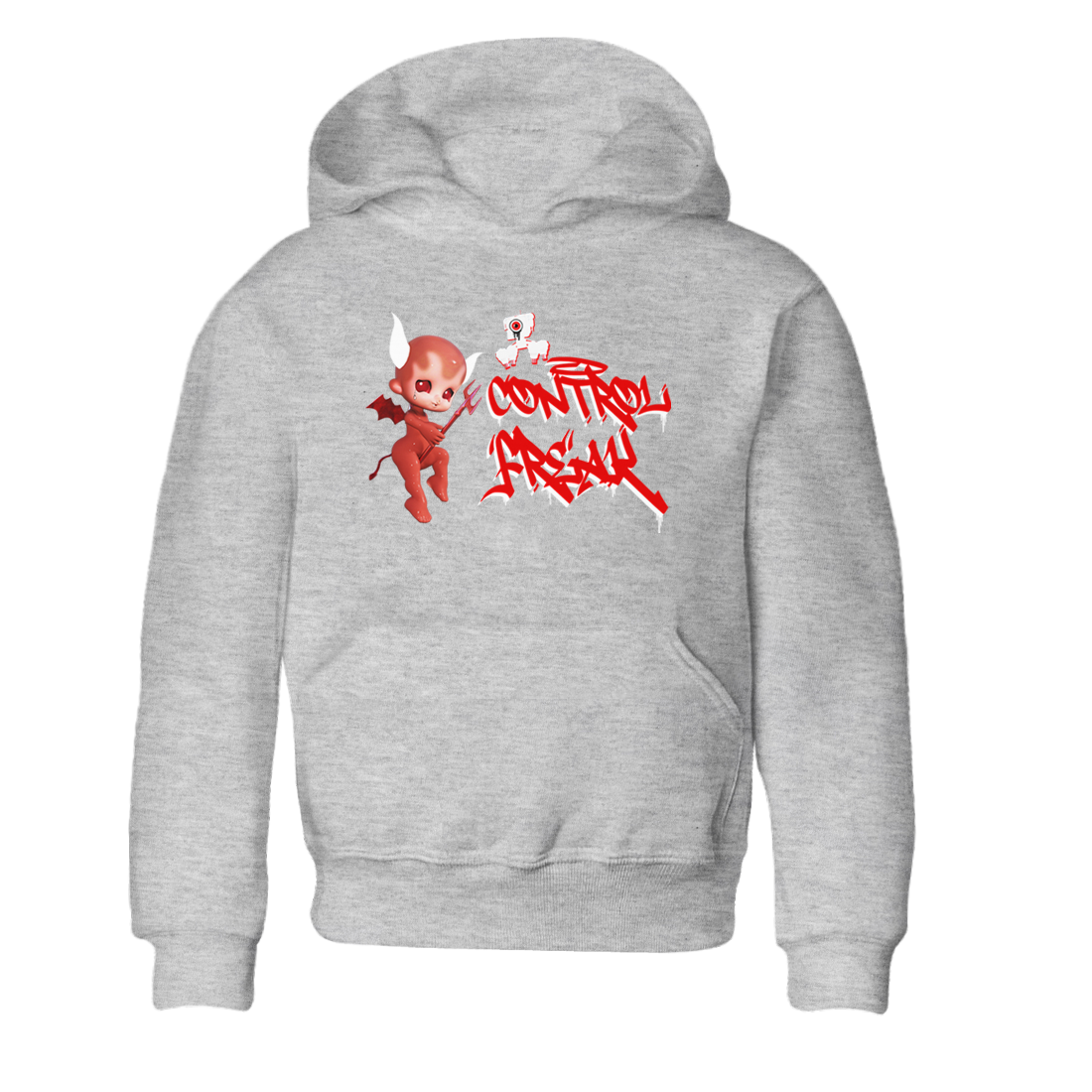 Air Jordan 1 University Red shirt to match jordans Control Freak sneaker tees Air Jordan 1 University Red Drip Gear Zone Casual Crew Neck T-Shirt Baby Toddler Heather Grey 2 T-Shirt