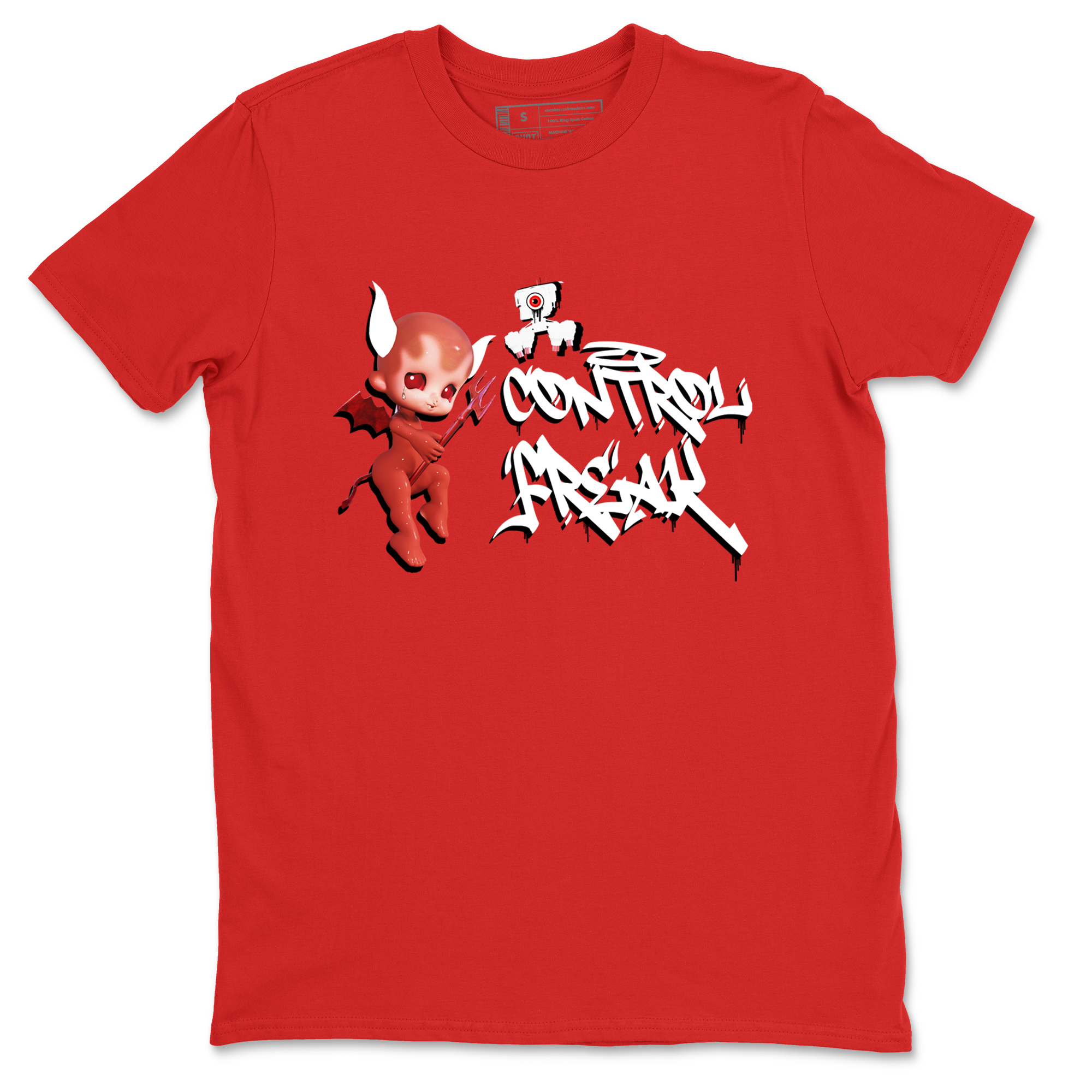 Air Jordan 1 University Red shirt to match jordans Control Freak sneaker tees Air Jordan 1 University Red Drip Gear Zone Casual Crew Neck T-Shirt Unisex Red 2 T-Shirt