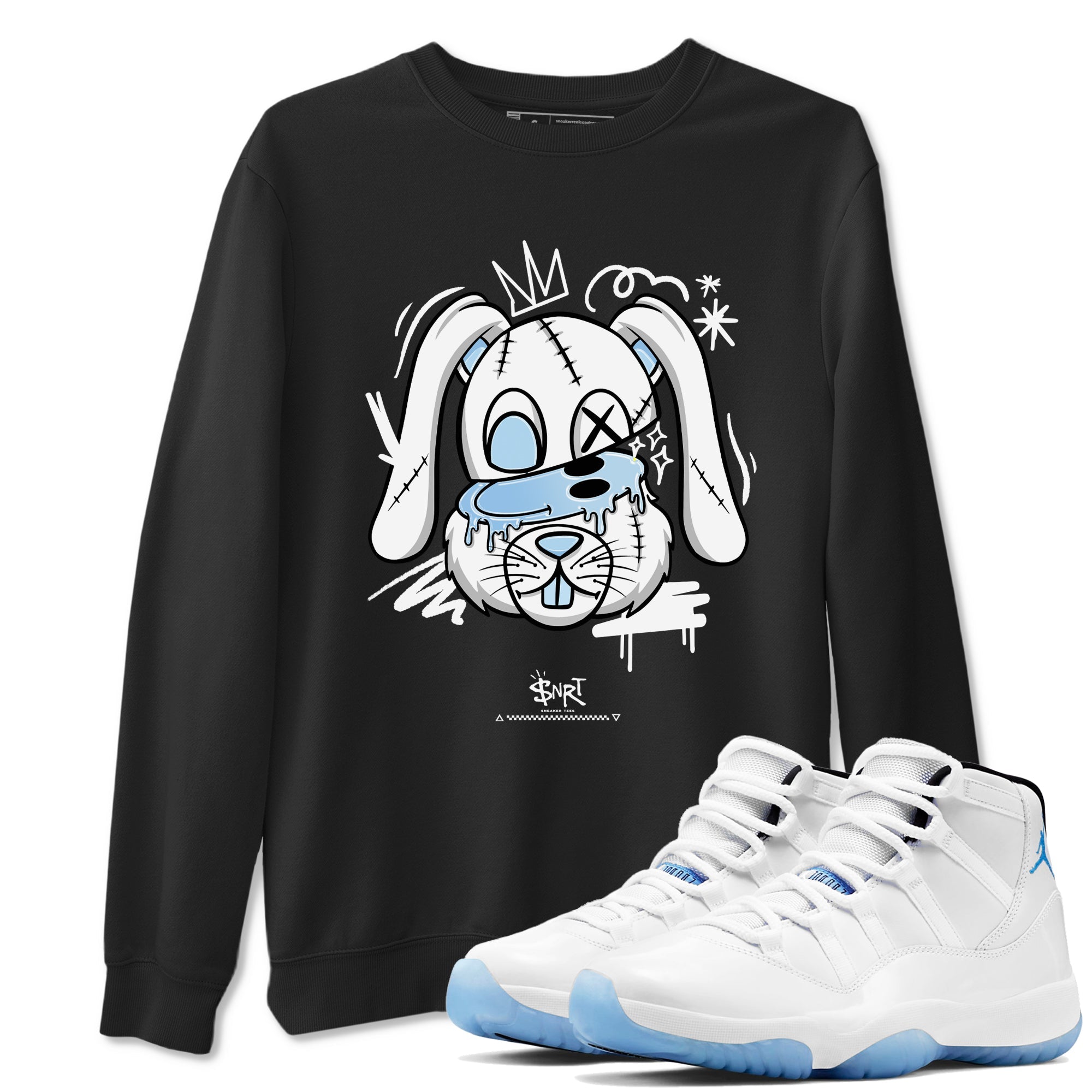 11s Columbia shirts to match jordans Crazy Bunny sneaker match tees Air Jordan 11 Columbia Drip Gear Zone streetwear brand Black 1 unisex cotton tee
