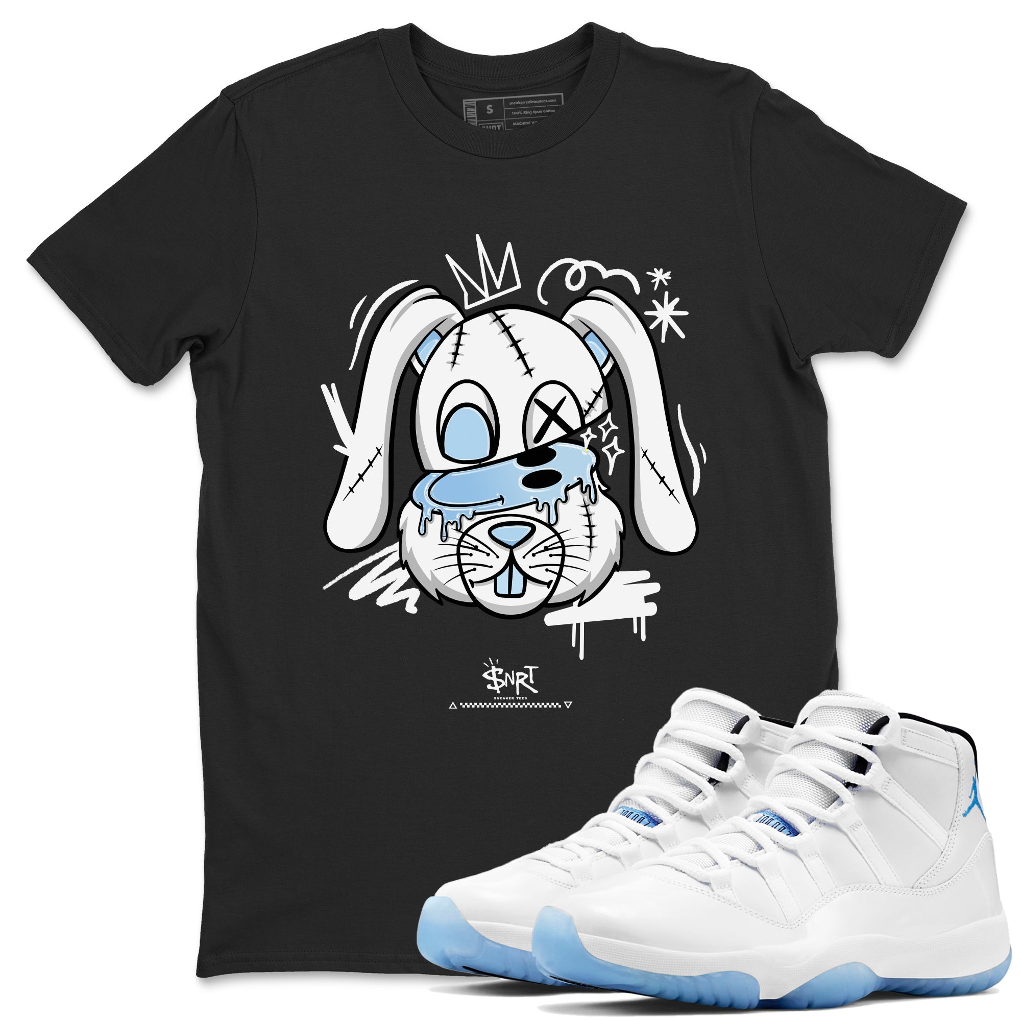 11s Columbia shirts to match jordans Crazy Bunny sneaker match tees Air Jordan 11 Columbia Drip Gear Zone streetwear brand Black 1 unisex cotton tee