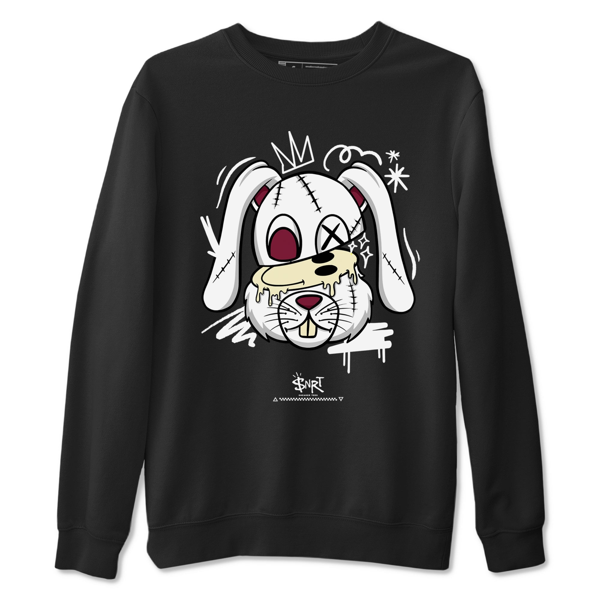 3s A Ma Maniere x Burgundy Crush shirts to match jordans Crazy Bunny sneaker match tees Air Jordan 3 A Ma Maniere x Burgundy Crush Drip Gear Zone streetwear brand Black 2 unisex cotton tee