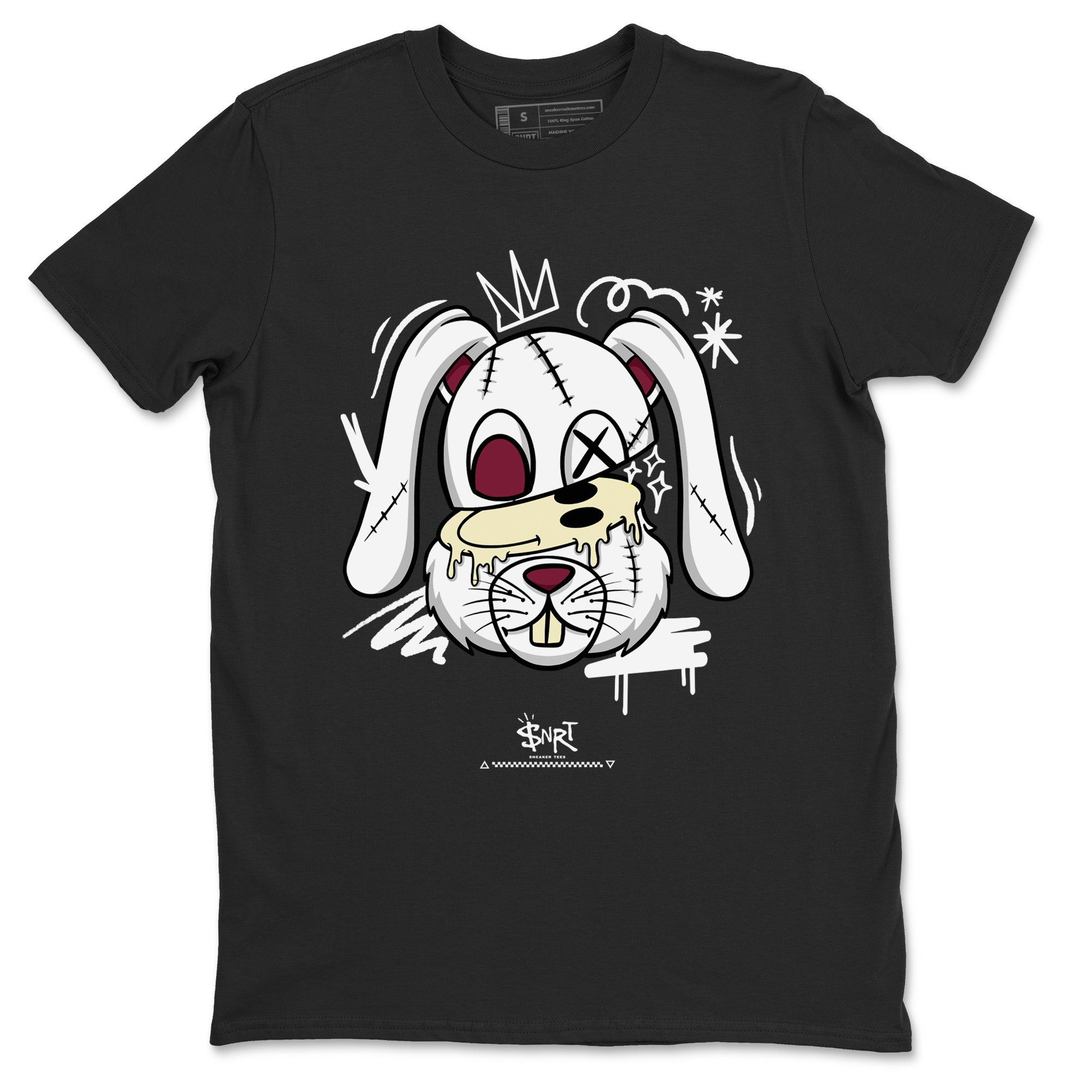 3s A Ma Maniere x Burgundy Crush shirts to match jordans Crazy Bunny sneaker match tees Air Jordan 3 A Ma Maniere x Burgundy Crush Drip Gear Zone streetwear brand Black 2 unisex cotton tee