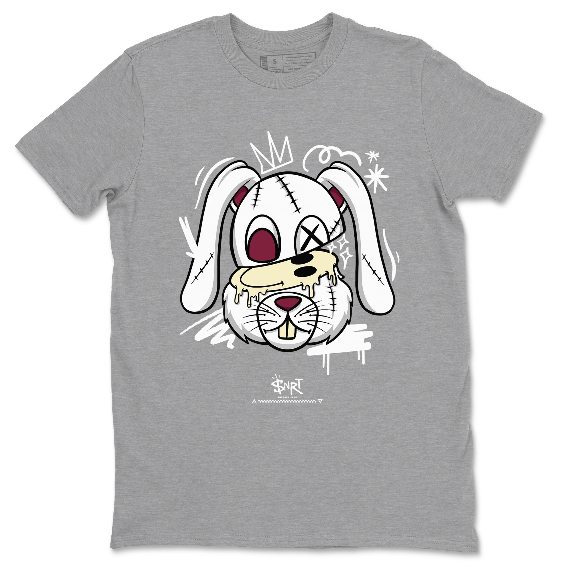 3s A Ma Maniere x Burgundy Crush shirts to match jordans Crazy Bunny sneaker match tees Air Jordan 3 A Ma Maniere x Burgundy Crush Drip Gear Zone streetwear brand Heather Grey 2 unisex cotton tee