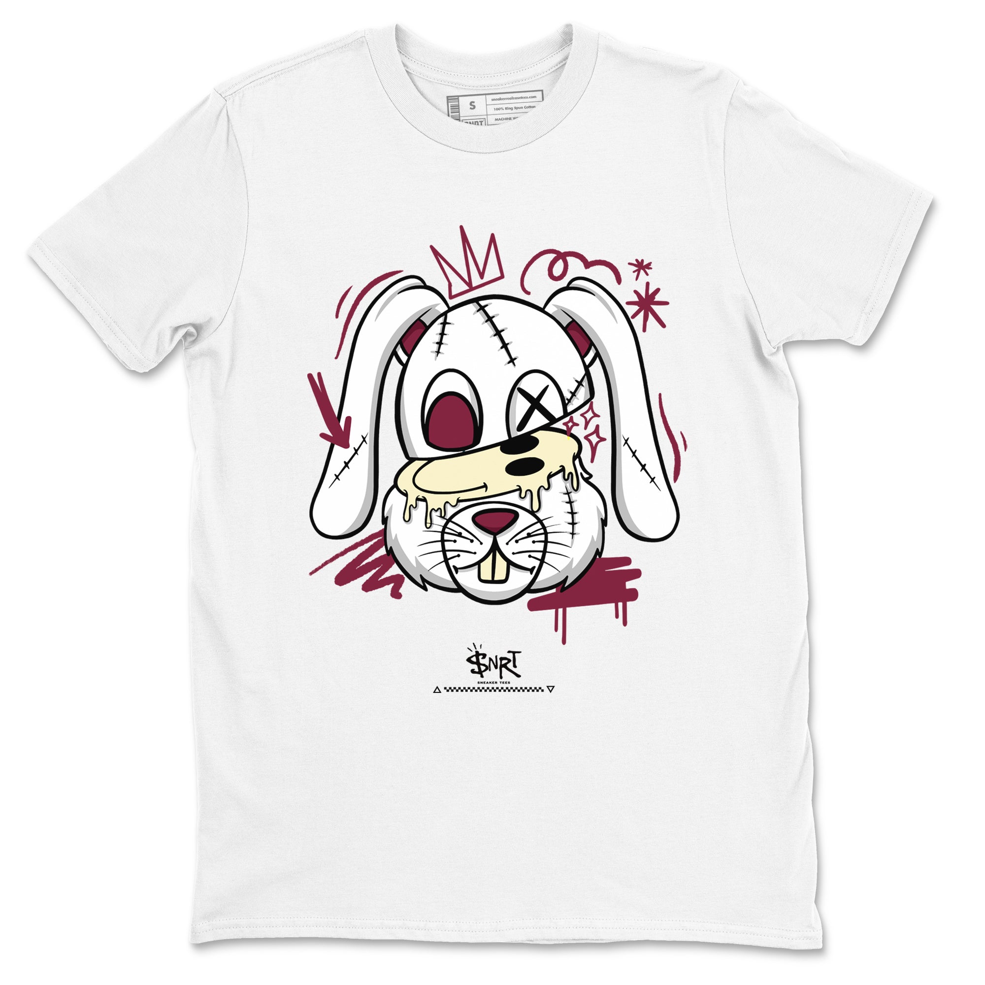 3s A Ma Maniere x Burgundy Crush shirts to match jordans Crazy Bunny sneaker match tees Air Jordan 3 A Ma Maniere x Burgundy Crush Drip Gear Zone streetwear brand White 2 unisex cotton tee