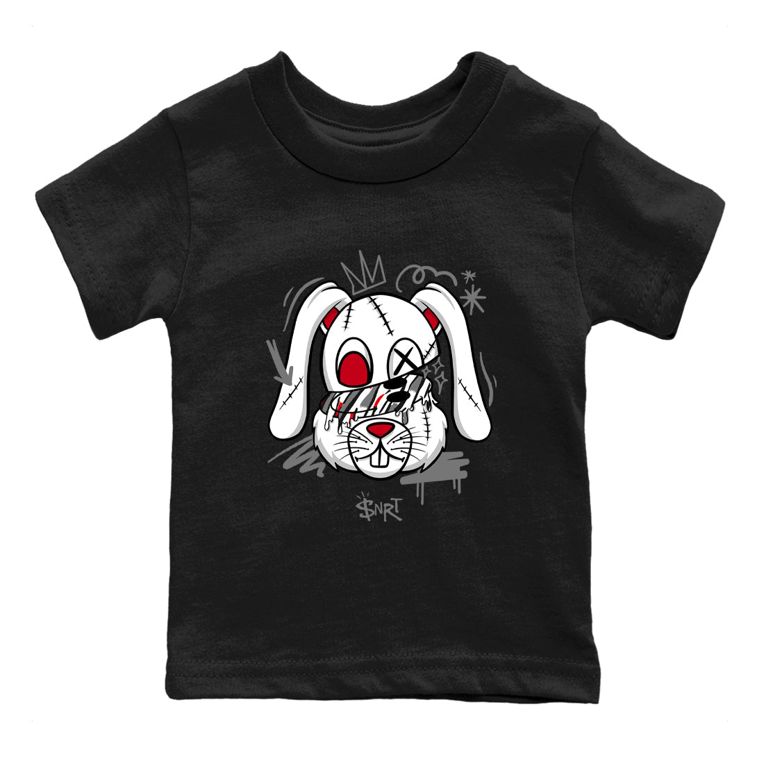 Sneaker Threads  Sneaker Tees To Match Air Jordan 8 Bunny  Crazy Bunny Youth Graphic Tee Black 2. Perfect for Jordan releases 2025 colorways.