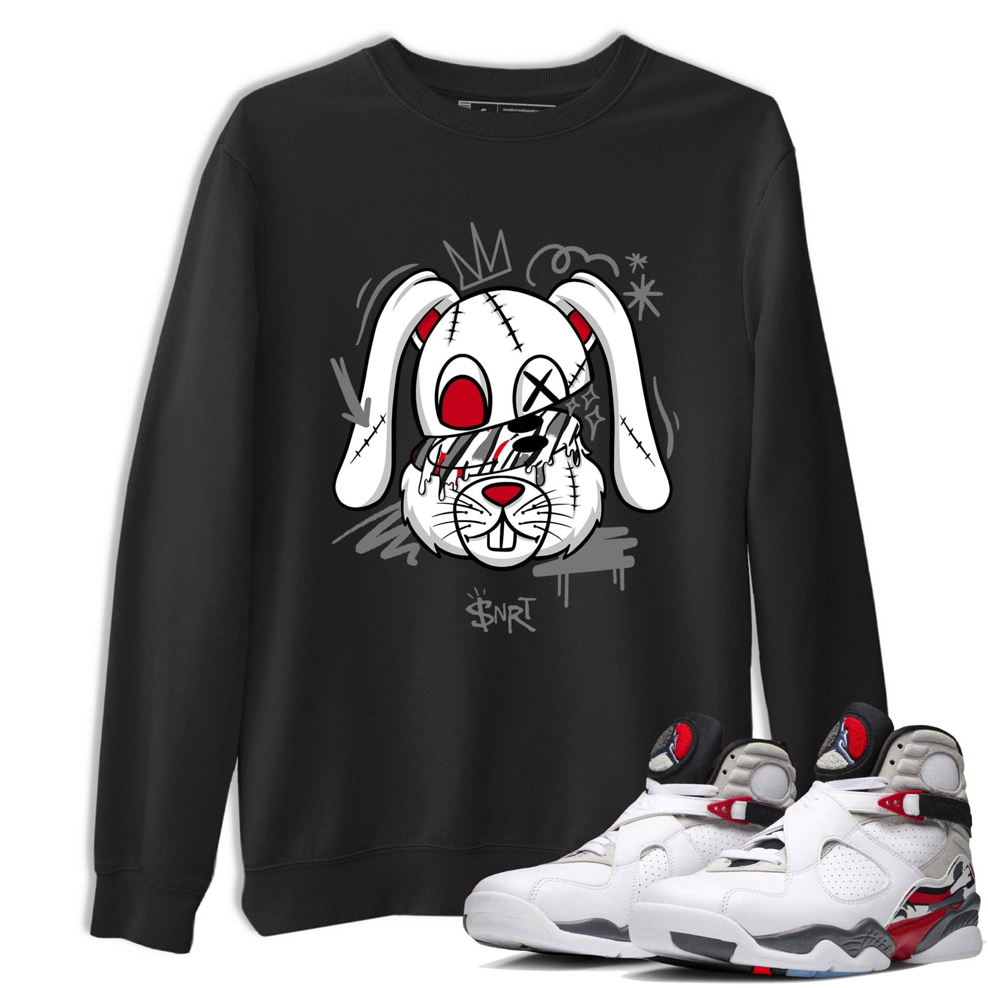 Sneaker Threads  Sneaker Tees To Match Air Jordan 8 Bunny  Crazy Bunny Graphic Tee Black 1. Perfect for Jordan releases 2025 colorways.