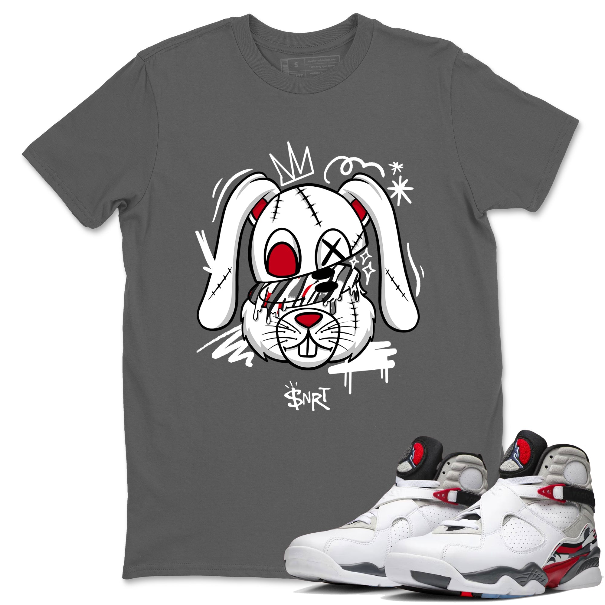 Sneaker Threads  Sneaker Tees To Match Air Jordan 8 Bunny  Crazy Bunny Graphic Tee Cool Grey 1. Perfect for Jordan releases 2025 colorways.