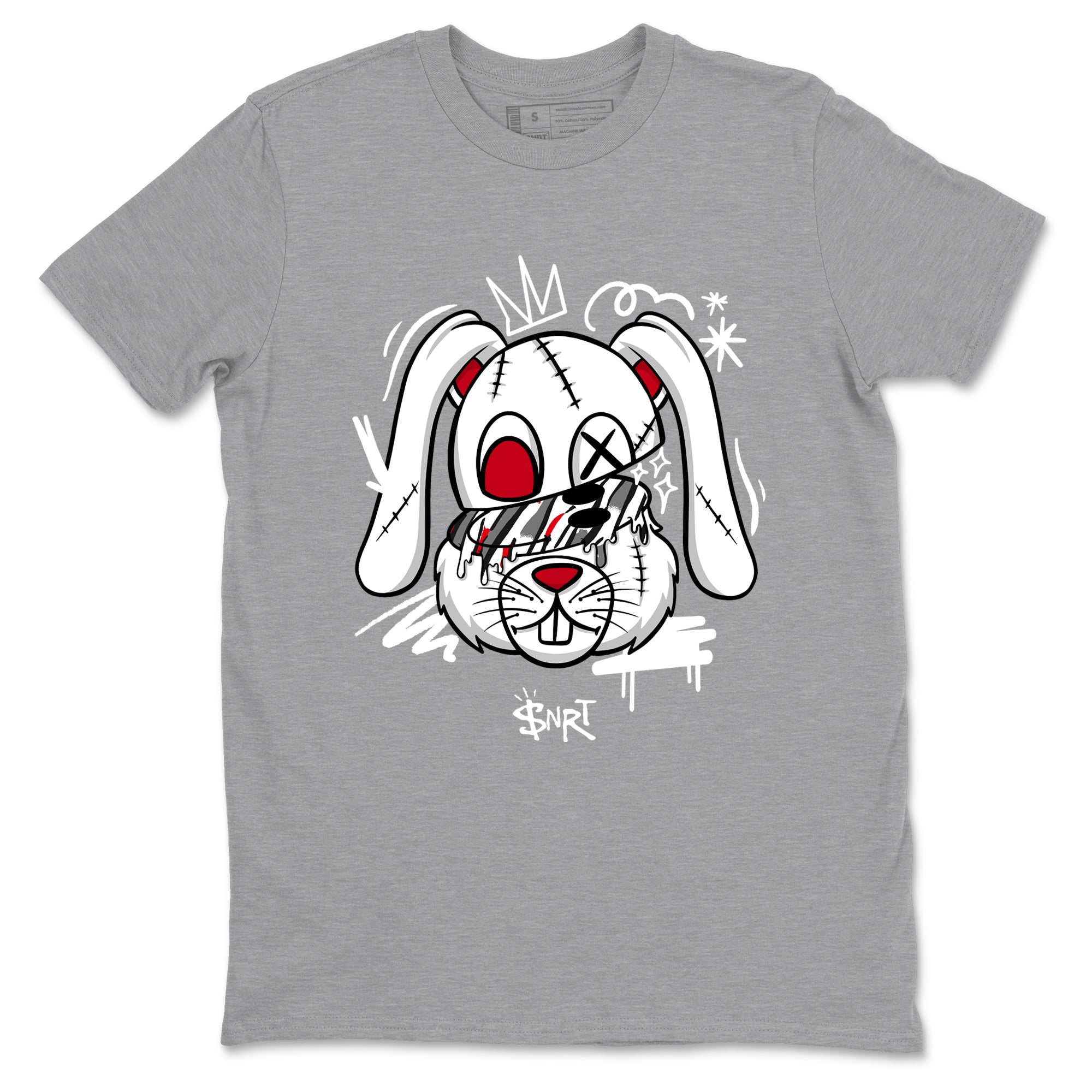 Sneaker Threads  Sneaker Tees To Match Air Jordan 8 Bunny  Crazy Bunny Graphic Tee Heather Grey 2. Perfect for Jordan releases 2025 colorways.