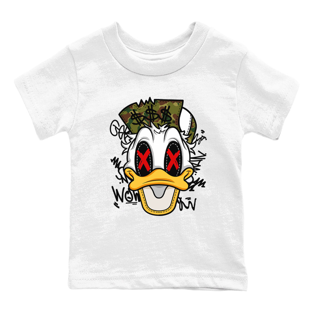 Air Max 90 Duck Camo shirts to match jordans Crazy Duck sneaker match tees Air Max 90 Reverse Duck Camo match shoes to clothes Drip Gear Zone Youth Baby White 2 tee