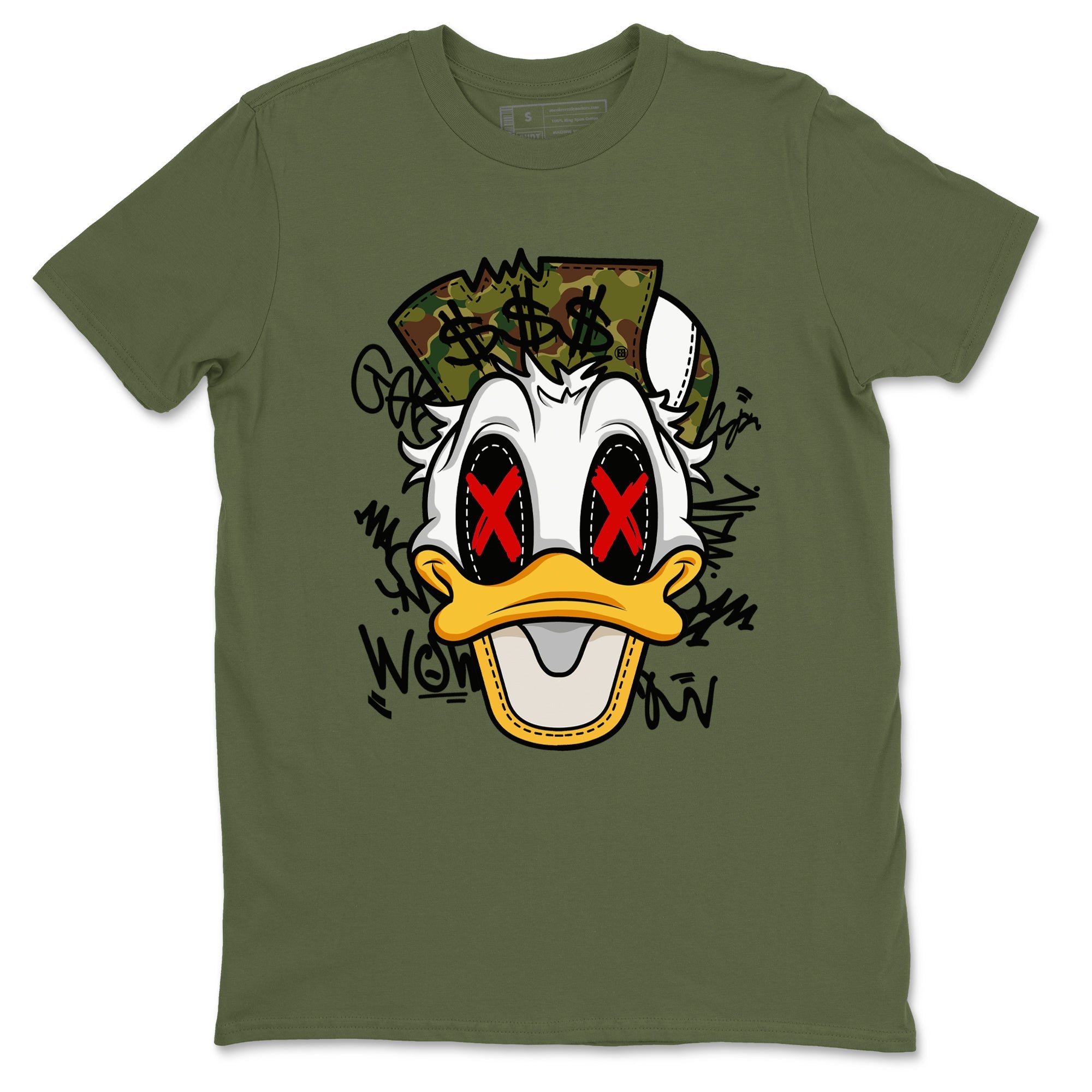 Air Max 90 Duck Camo shirts to match jordans Crazy Duck sneaker match tees Air Max 90 Reverse Duck Camo match shoes to clothes Drip Gear Zone unisex cotton Military Green 2 shirts