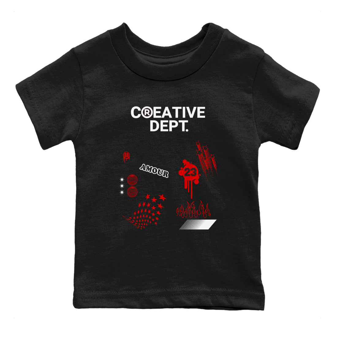 11s Bred Velvet Shirts To Match Jordans Creative Dept sneaker match tees Air Jordan 11 Bred Velvet Tee Drip Gear Zone Youth Baby Black 2 crew neck shirts