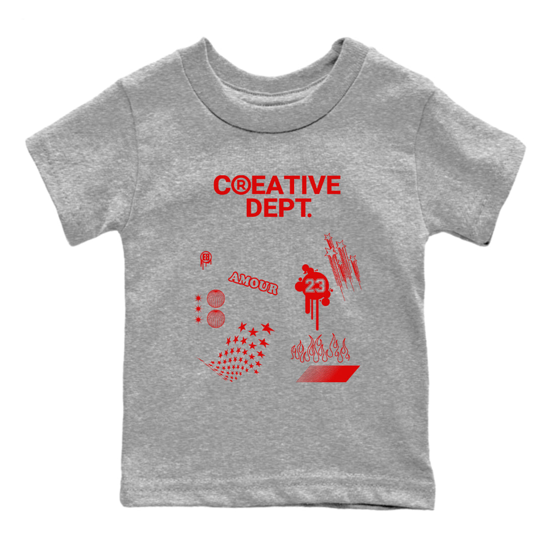 11s Cherry shirts to match jordans Creative Dept sneaker match tees Air Jordan 11 Retro Cherry match shoes to clothes Drip Gear Zone Youth Baby Heather Grey 2 tee