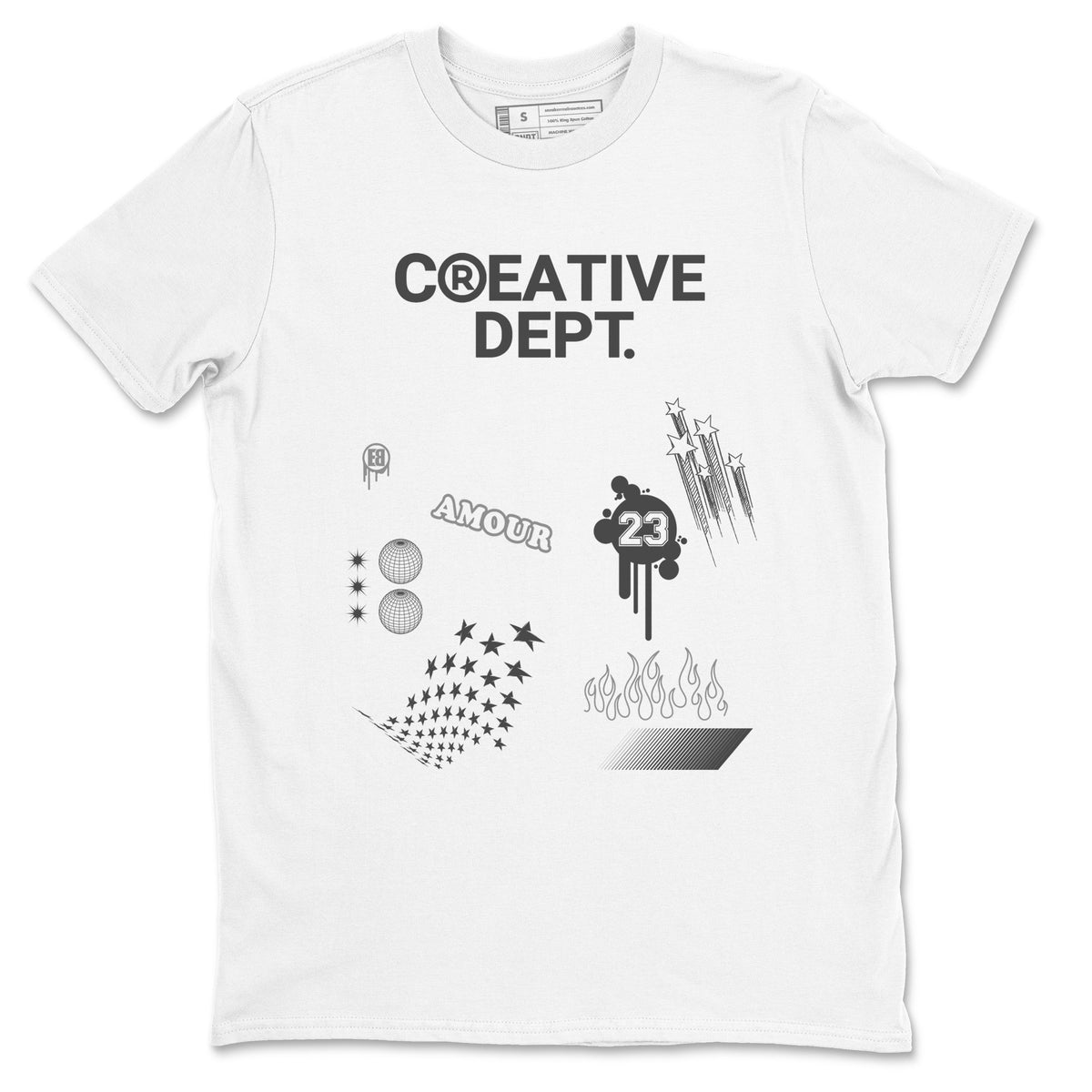 4s Wet Cement Shirts To Match Jordans Creative Dept sneaker match tees Air Jordan 4 Wet Cement Tee Drip Gear Zone unisex cotton White 2 crew neck shirts