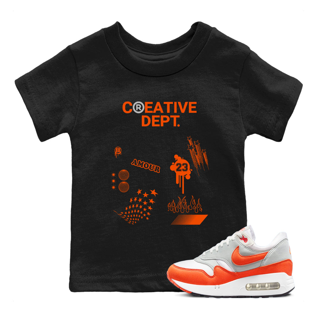 Air Max 1 OG '86 'Summit White and Cosmic Clay shirts to match jordans Creative Dept sneaker match tees Air Max 1 Cosmic Clay match shoes to clothes Drip Gear Zone Youth Baby Black 1 tee