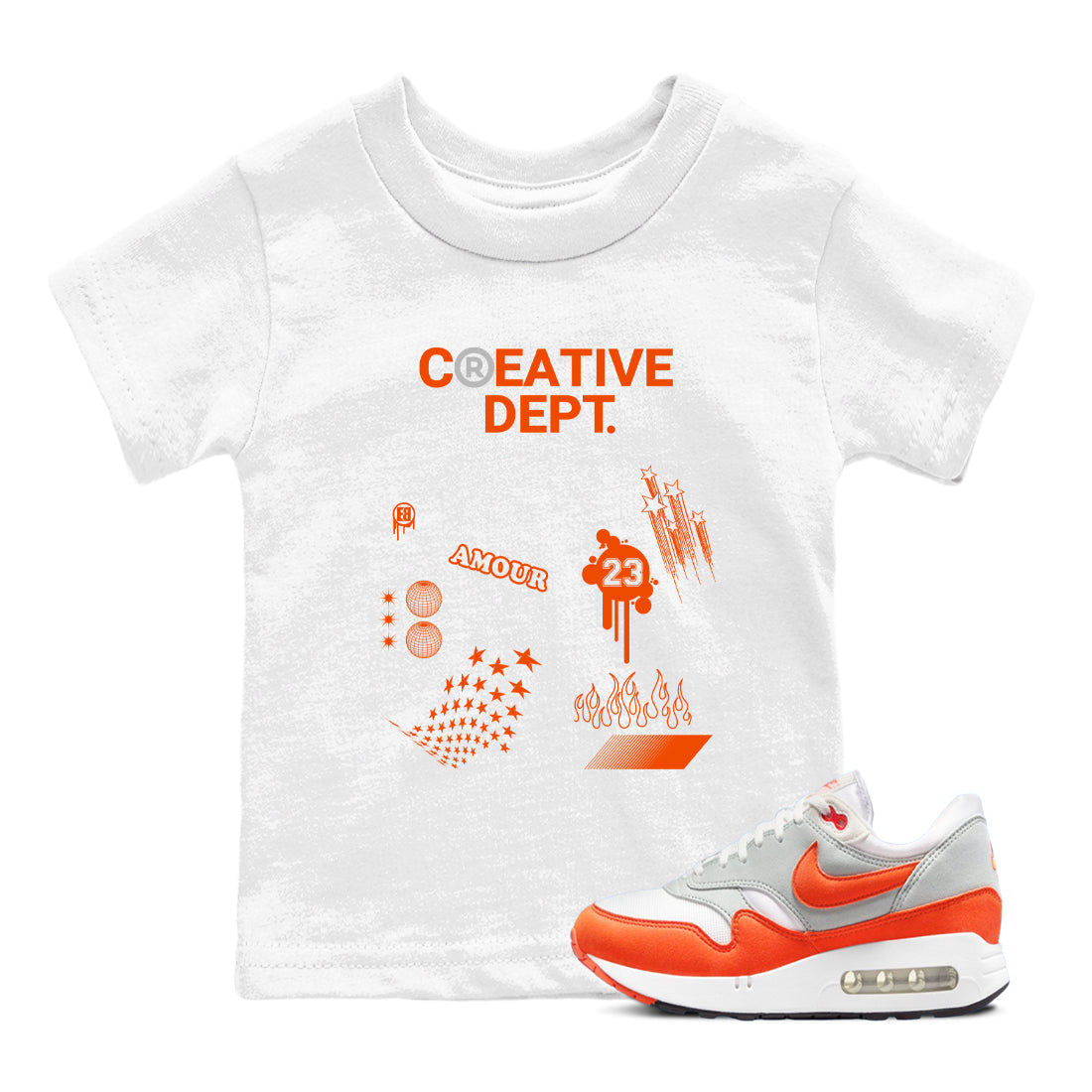 Air Max 1 OG '86 'Summit White and Cosmic Clay shirts to match jordans Creative Dept sneaker match tees Air Max 1 Cosmic Clay match shoes to clothes Drip Gear Zone Youth Baby White 1 tee