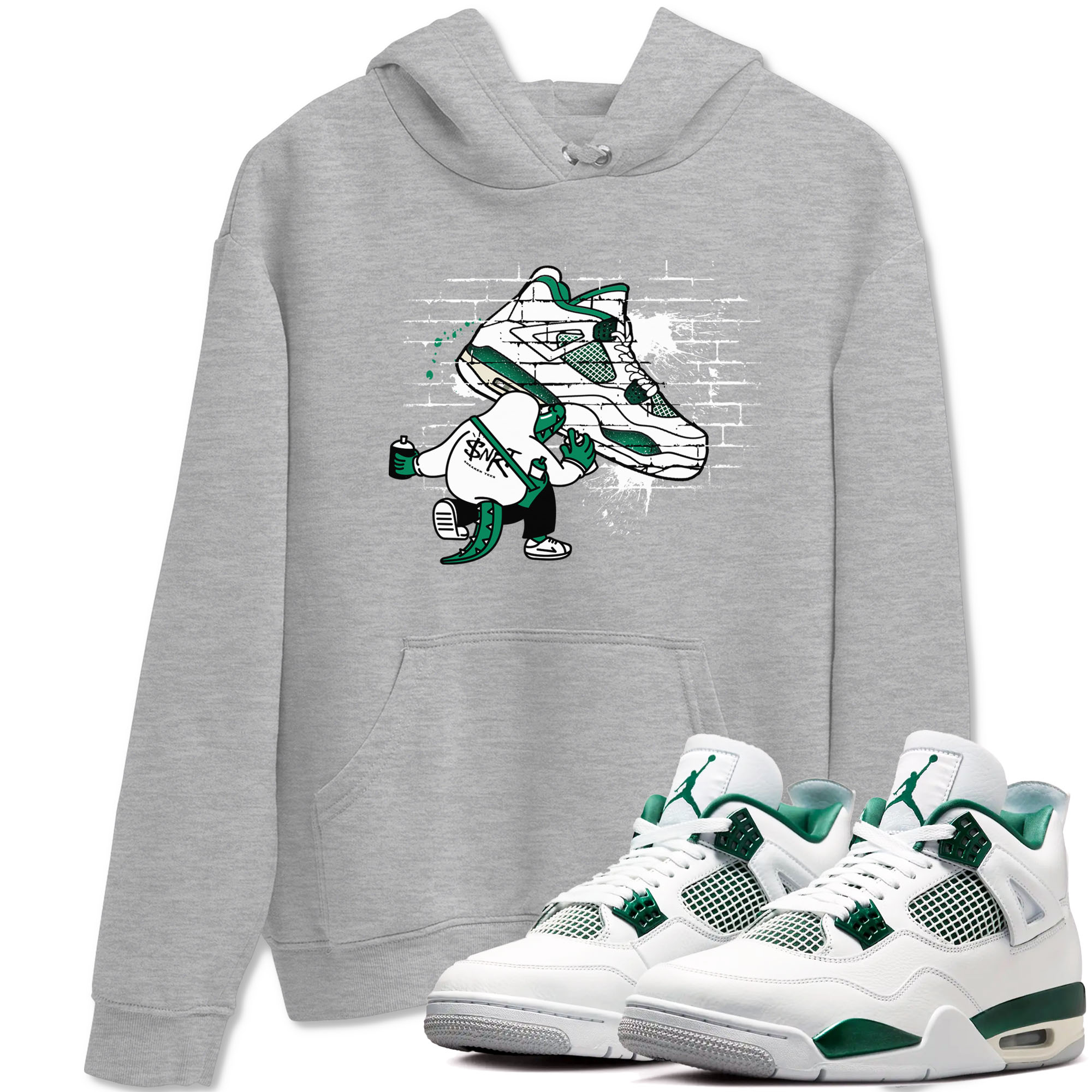 4s Oxidized Green shirts to match jordans Crocodile Artist sneaker match tees Air Jordan 4 Oxidized Green Drip Gear Zone streetwear brand Heather Grey 1 unisex cotton tee